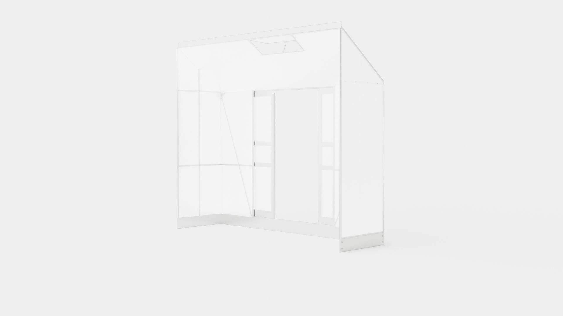 Greenhouse Ida 3300 Poly ALU Low-poly 3D model_3