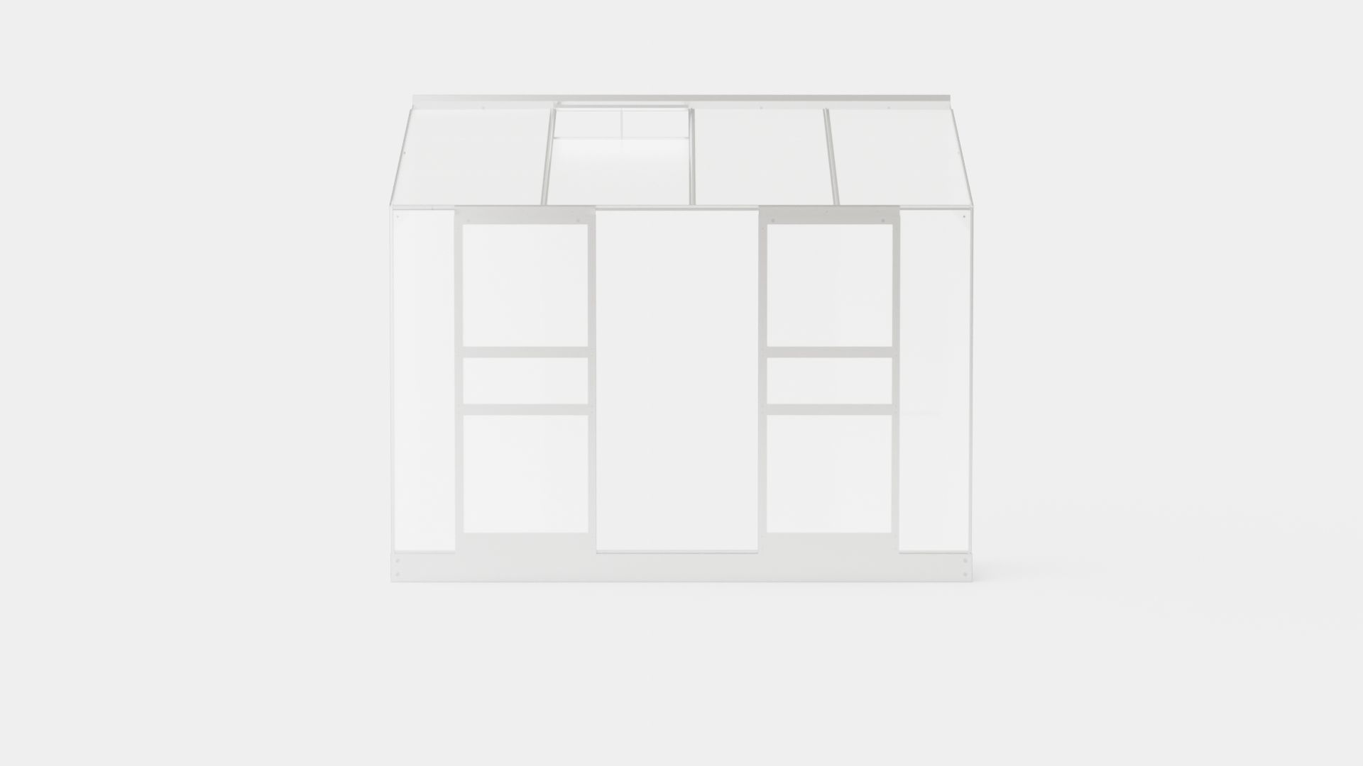 Greenhouse Ida 3300 Poly ALU Low-poly 3D model_1