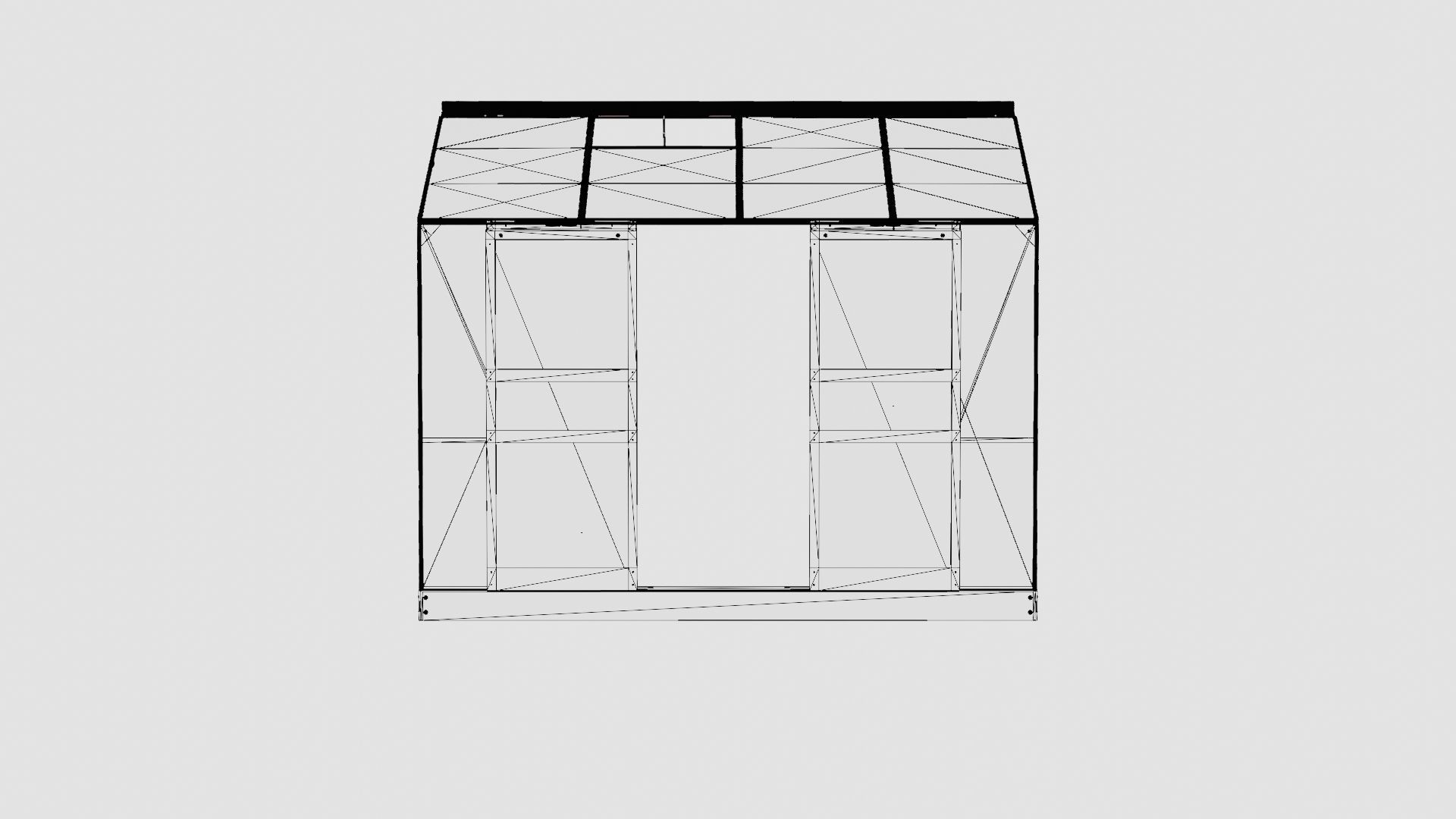 Greenhouse Ida 3300 Green Low-poly 3D model_6