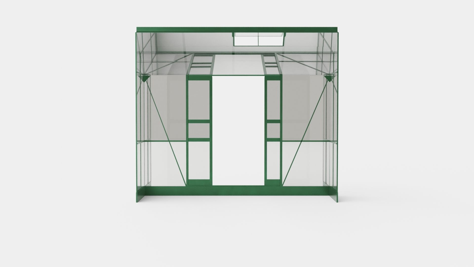 Greenhouse Ida 3300 Green Low-poly 3D model_4