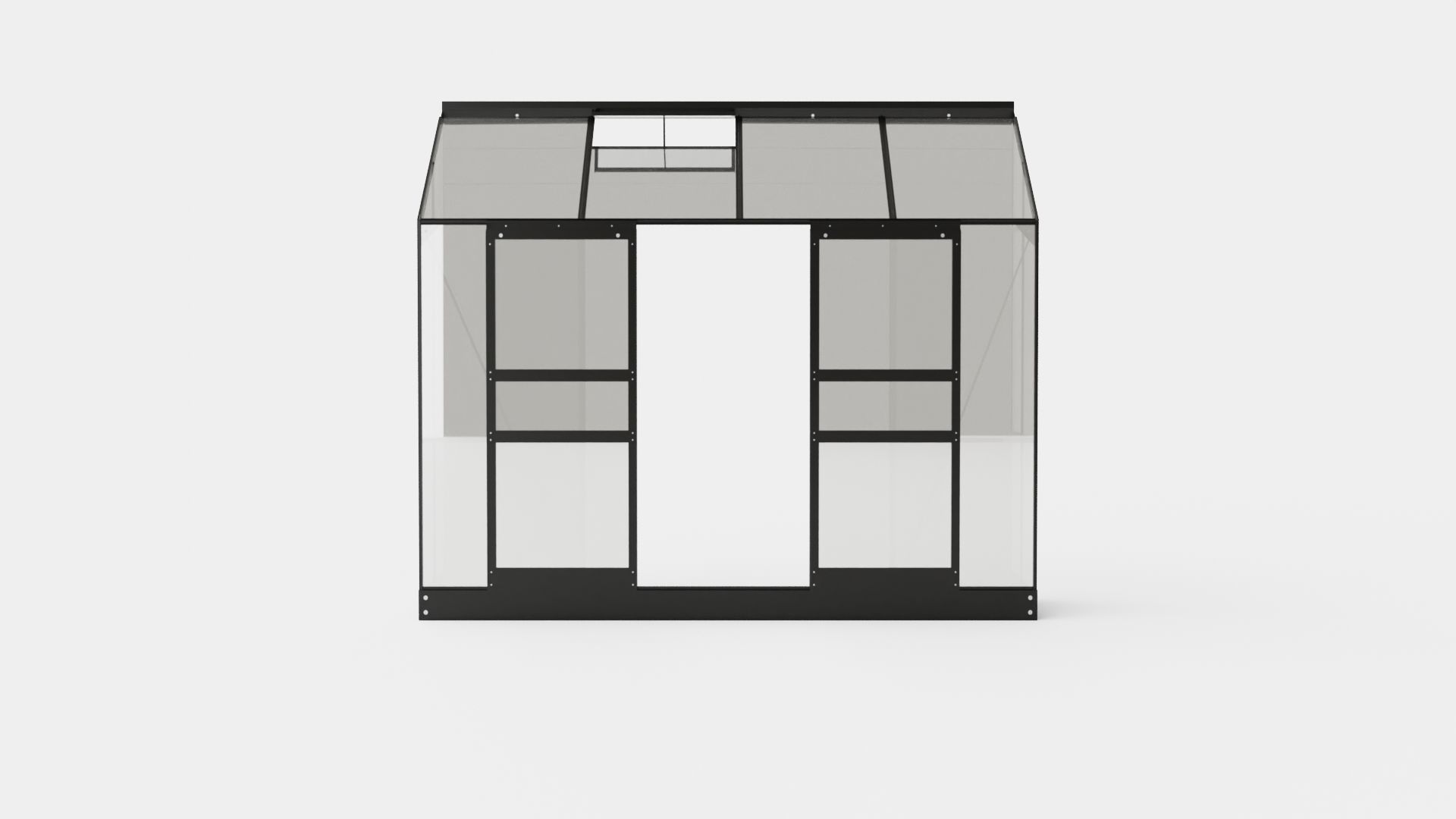 Greenhouse Ida 3300 Glass Black Low-poly 3D model_1