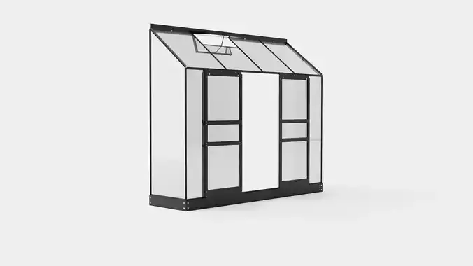 Greenhouse Ida 3300 Glass Black Low-poly 3D model Greenhouse Ida 3300 Glass Black Low-poly 3D model