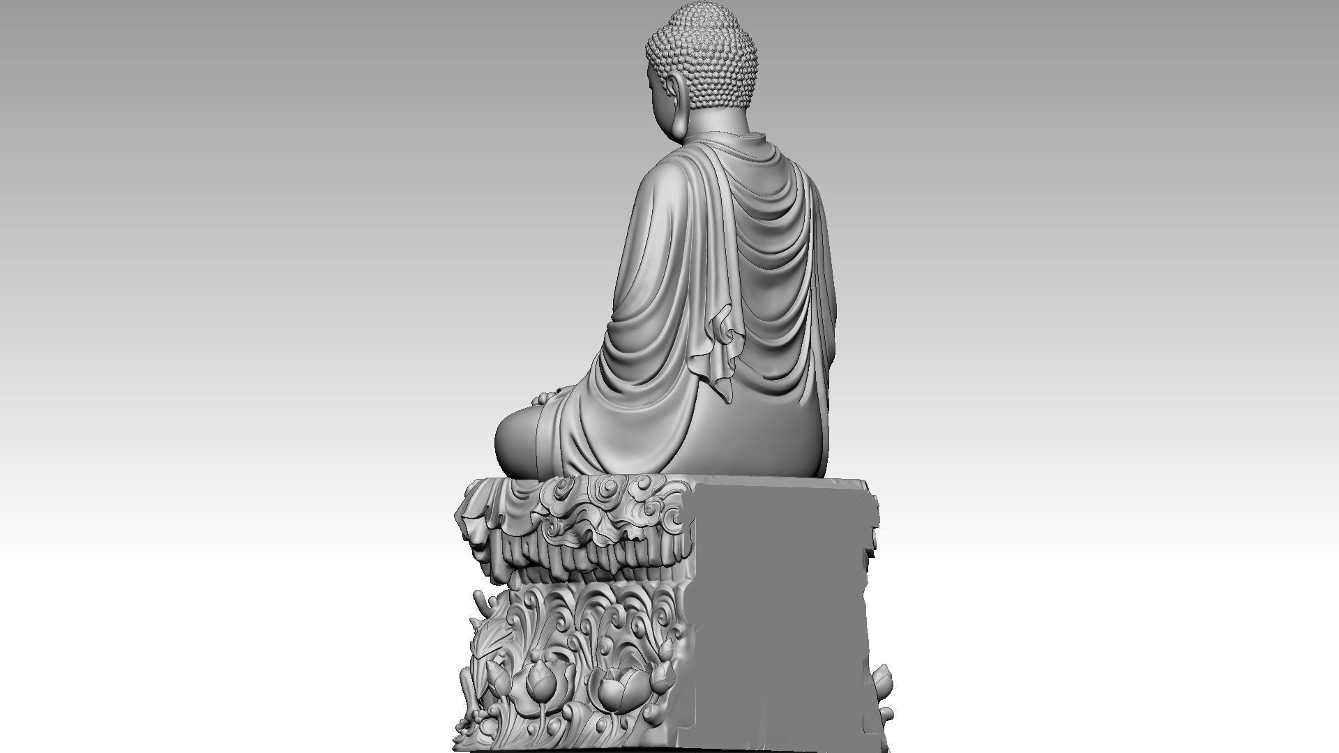 Shakyamuni Buddha 3D print model_4