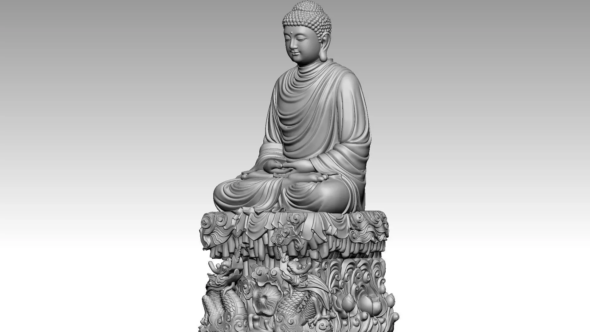 Shakyamuni Buddha 3D print model_0