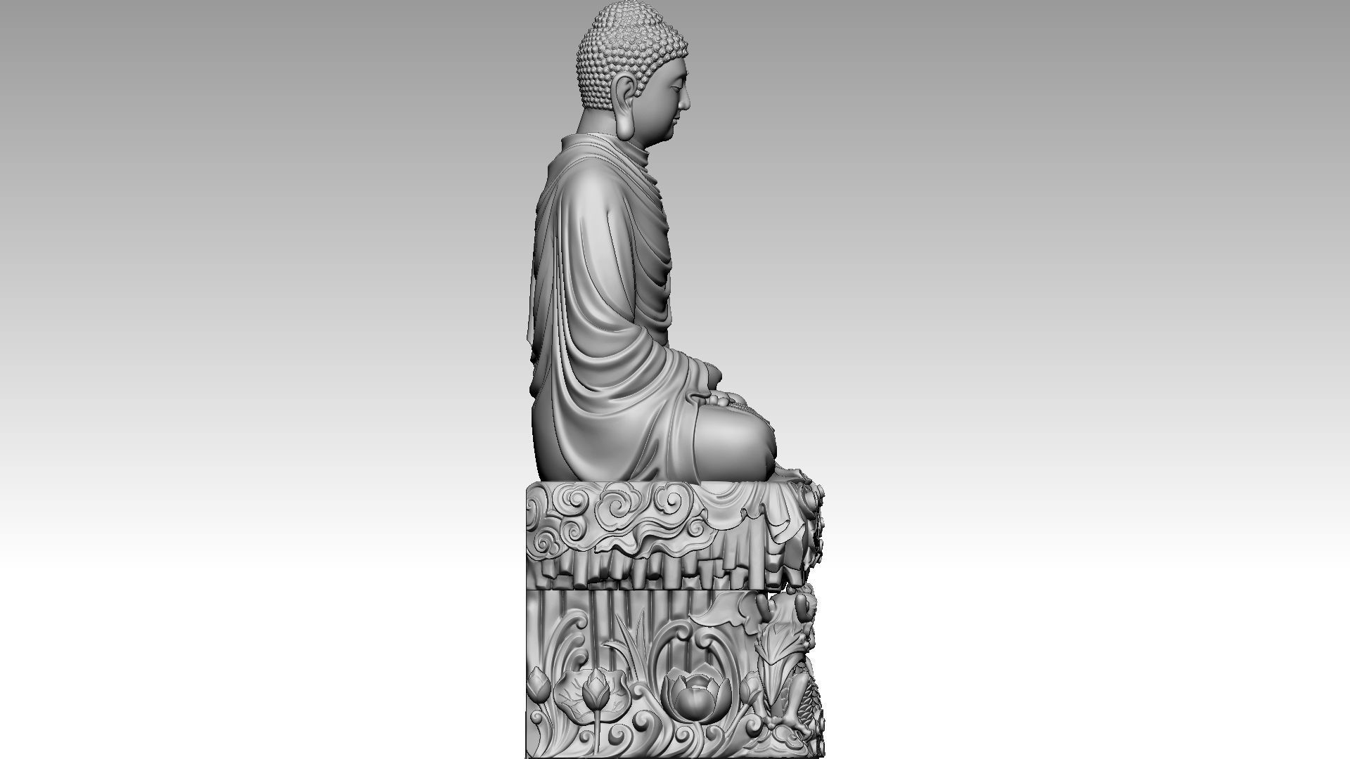 Shakyamuni Buddha 3D print model_7