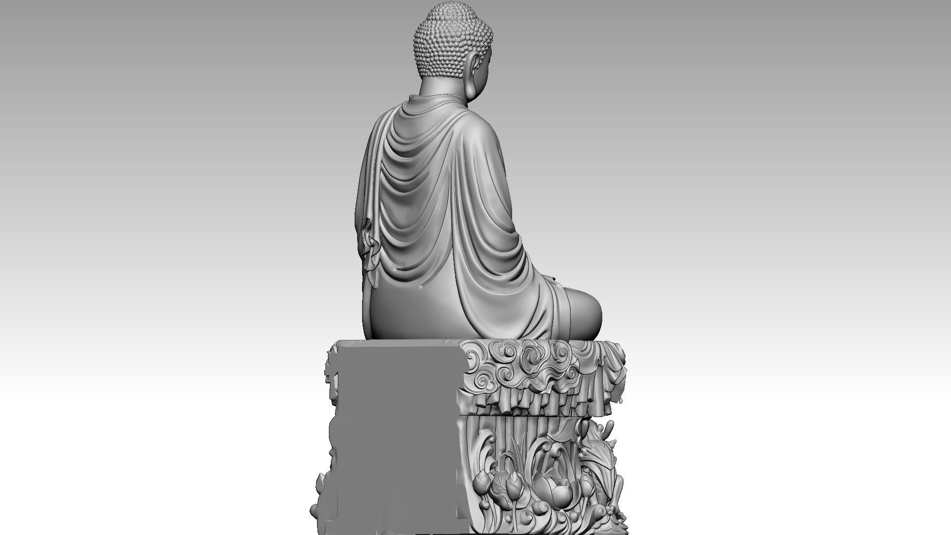 Shakyamuni Buddha 3D print model_6