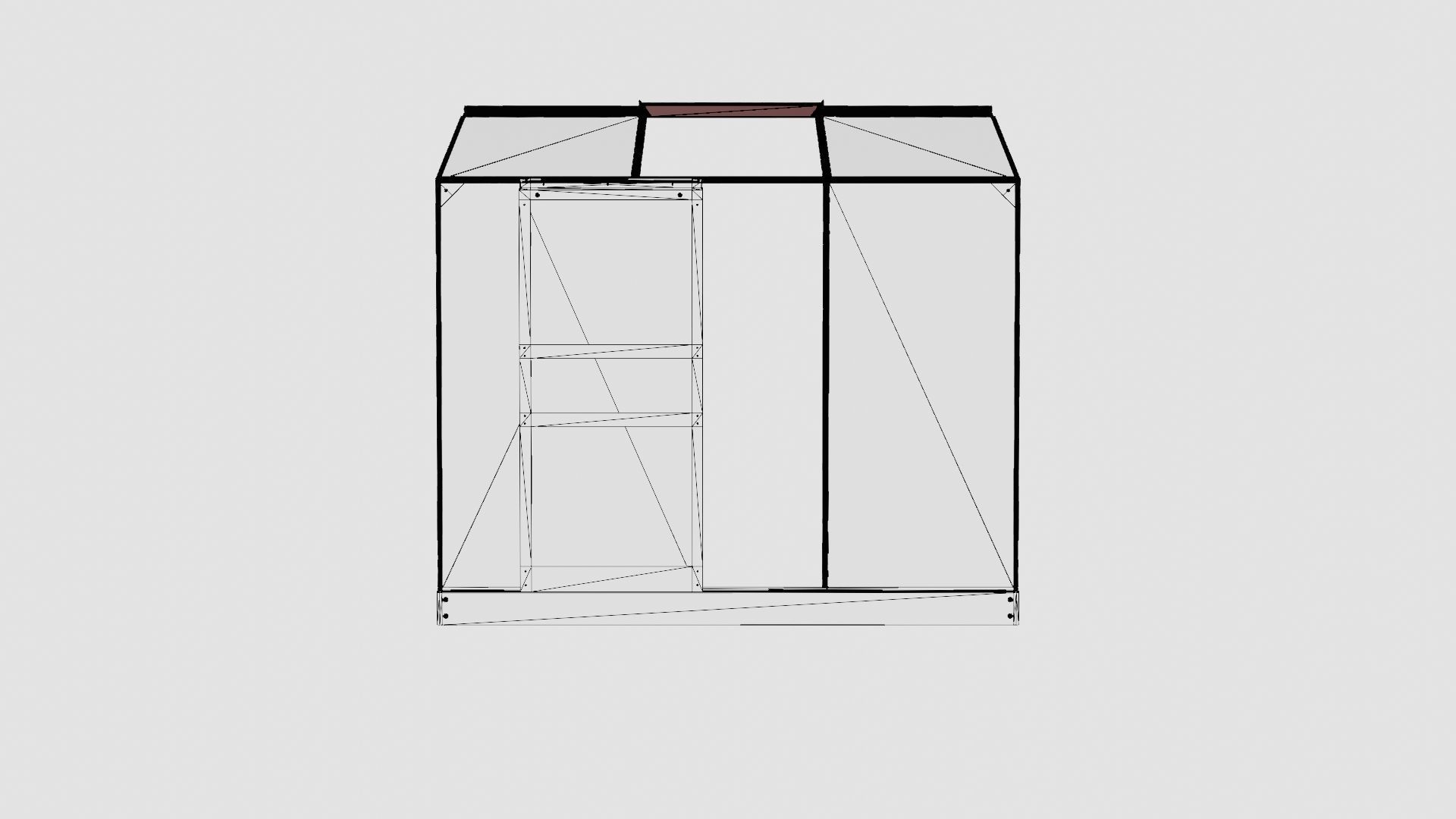 Greenhouse Ida 1300 Poly Green Low-poly 3D model_6