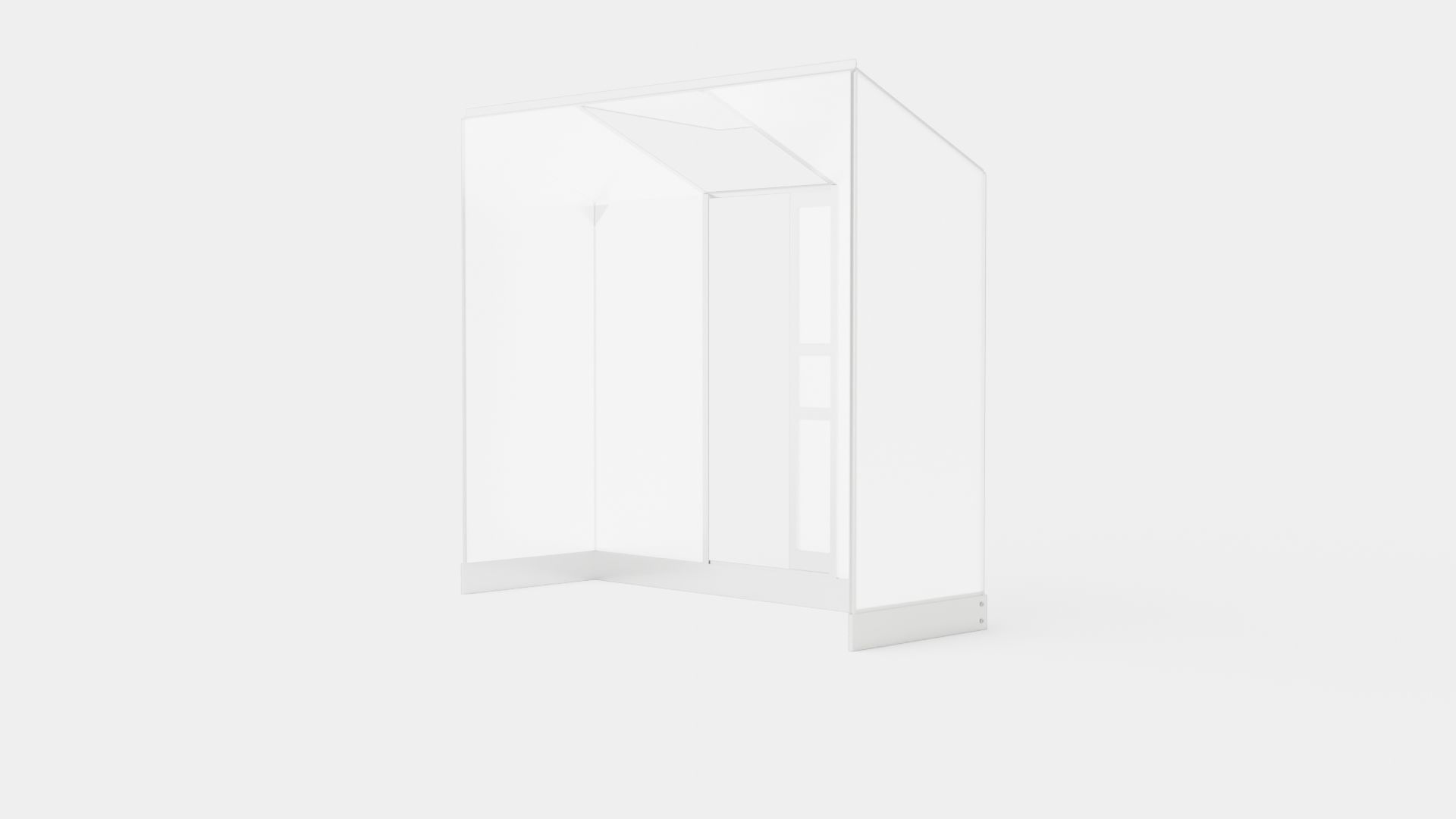 Greenhouse Ida 1300 Poly ALU Low-poly 3D model_3