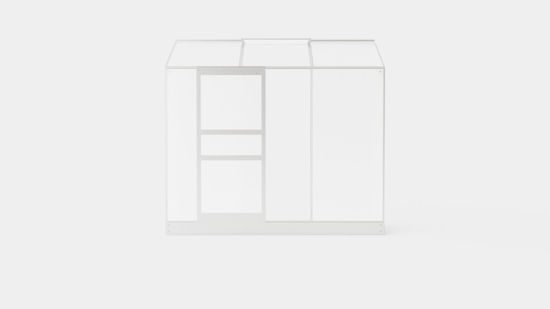 Greenhouse Ida 1300 Poly ALU Low-poly 3D model_1