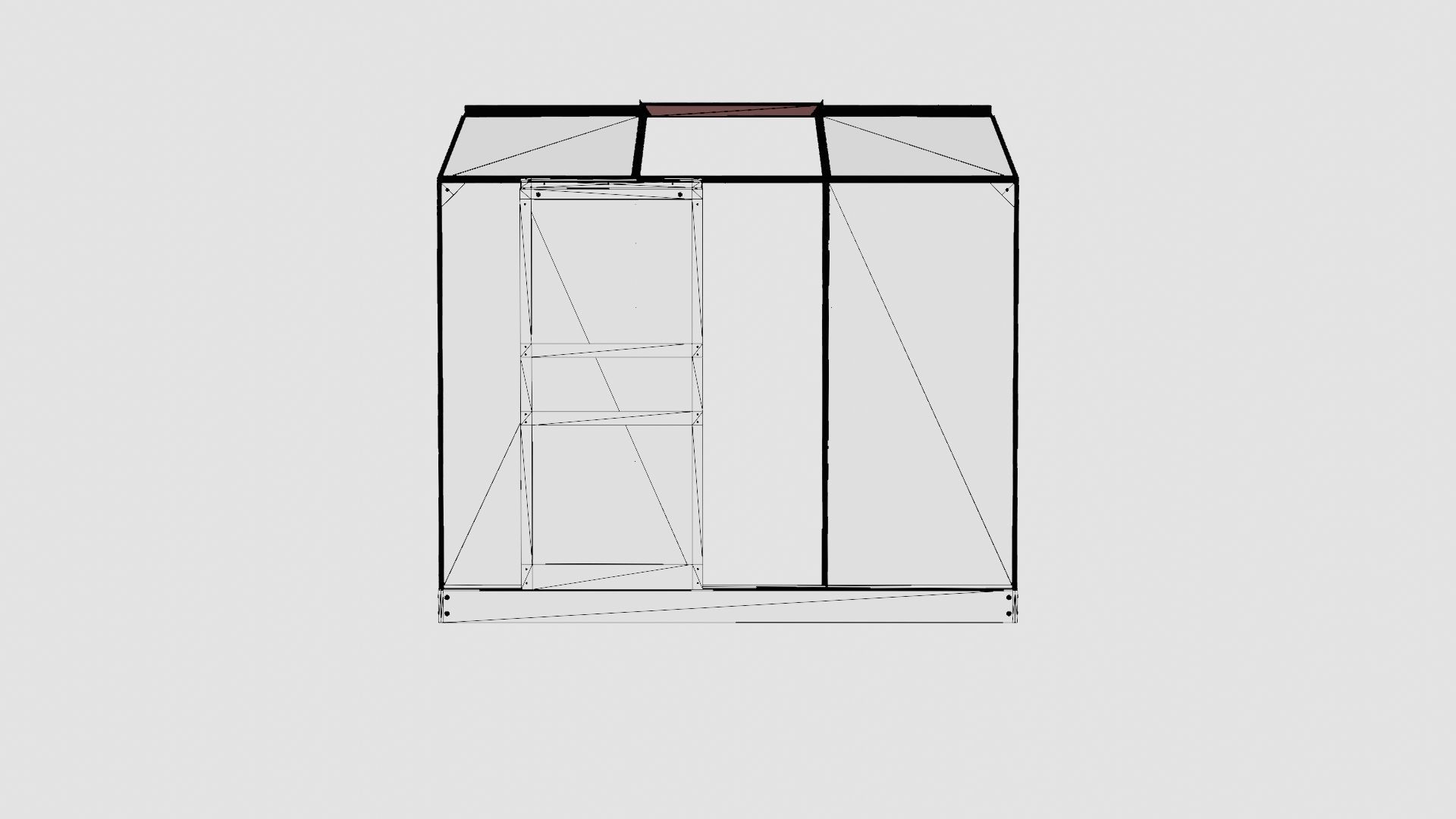 Greenhouse Ida 1300 Poly ALU Low-poly 3D model_6