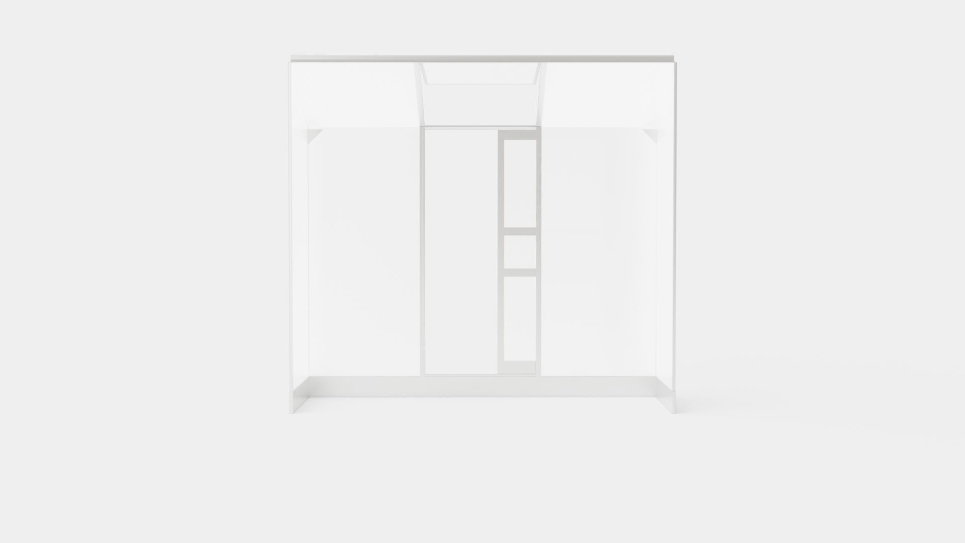 Greenhouse Ida 1300 Poly ALU Low-poly 3D model_4