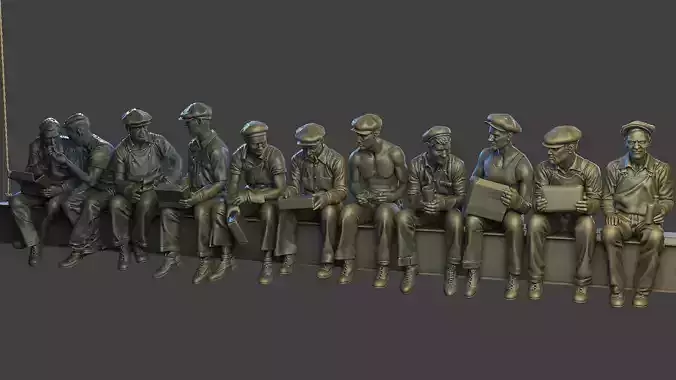 Lunch atop a Skyscraper 3D print model