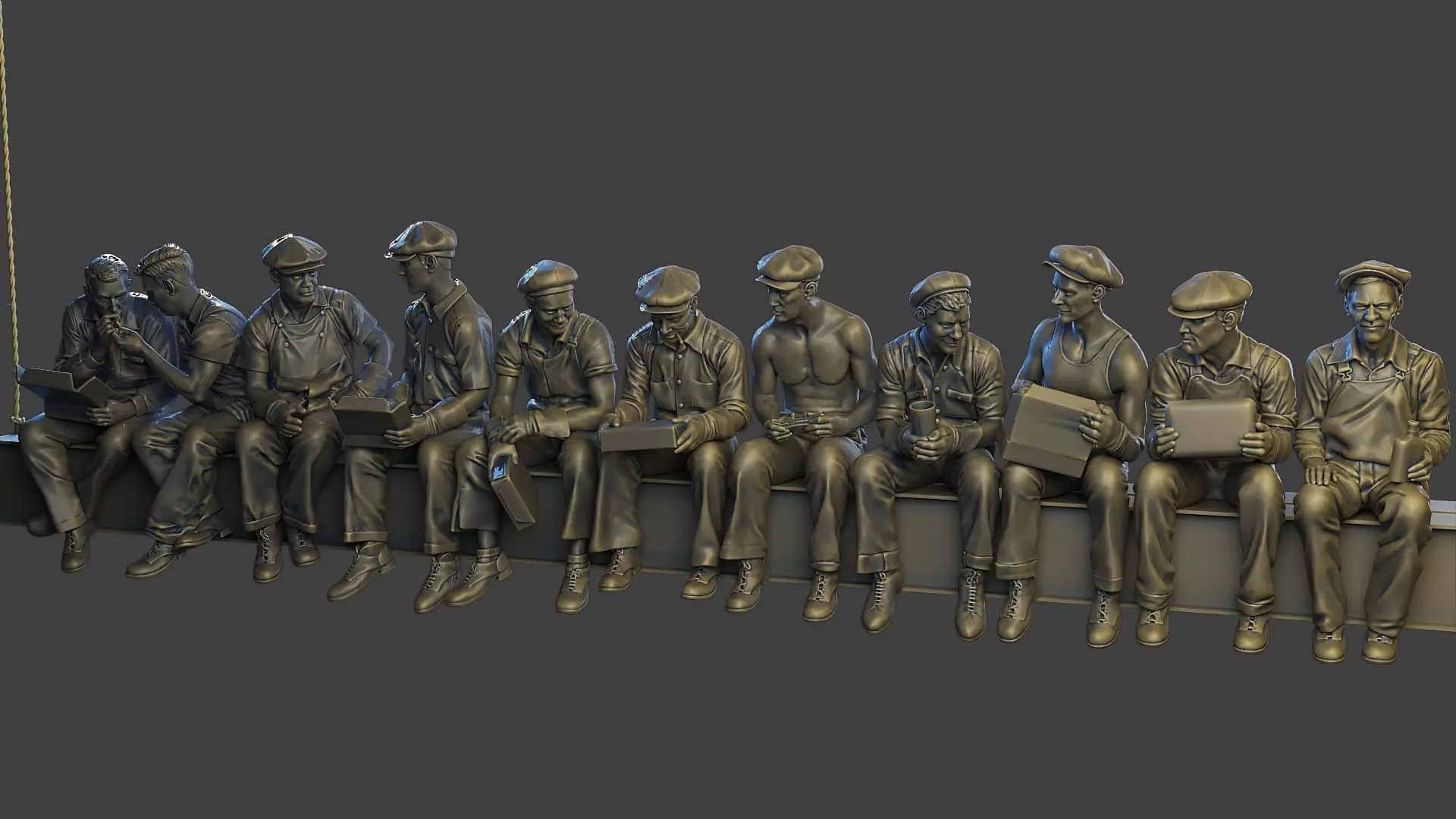 Lunch atop a Skyscraper 3D print model