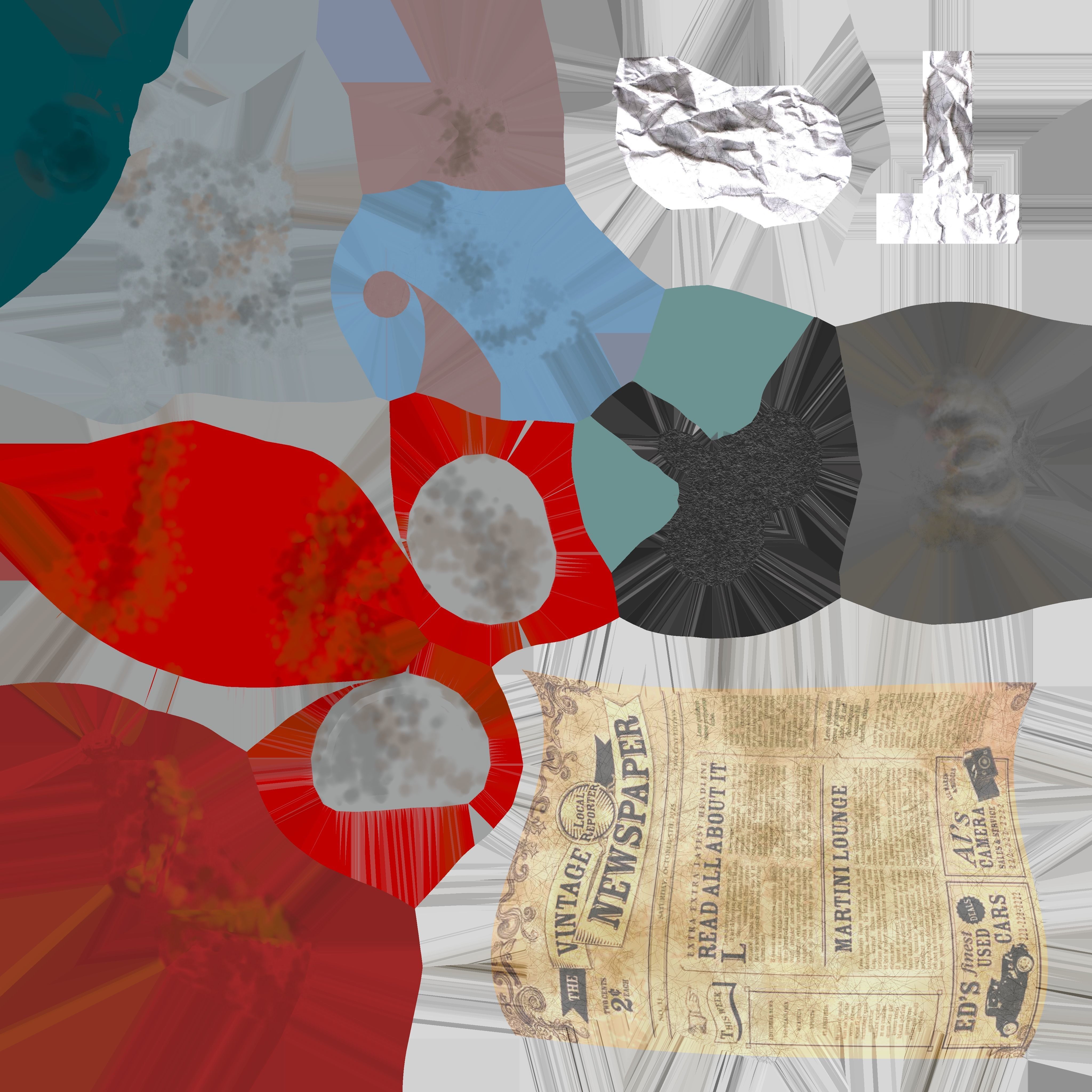 Animated trash fly Low-poly 3D model_7