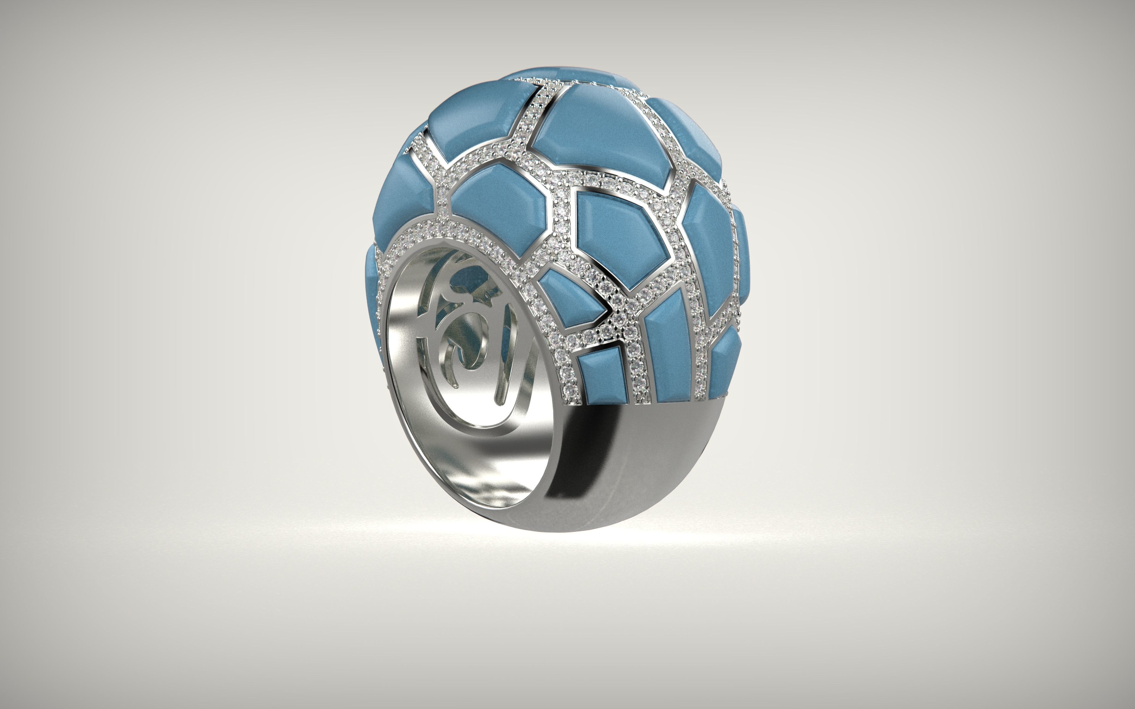 De Grisogono Ring 3D print model_1