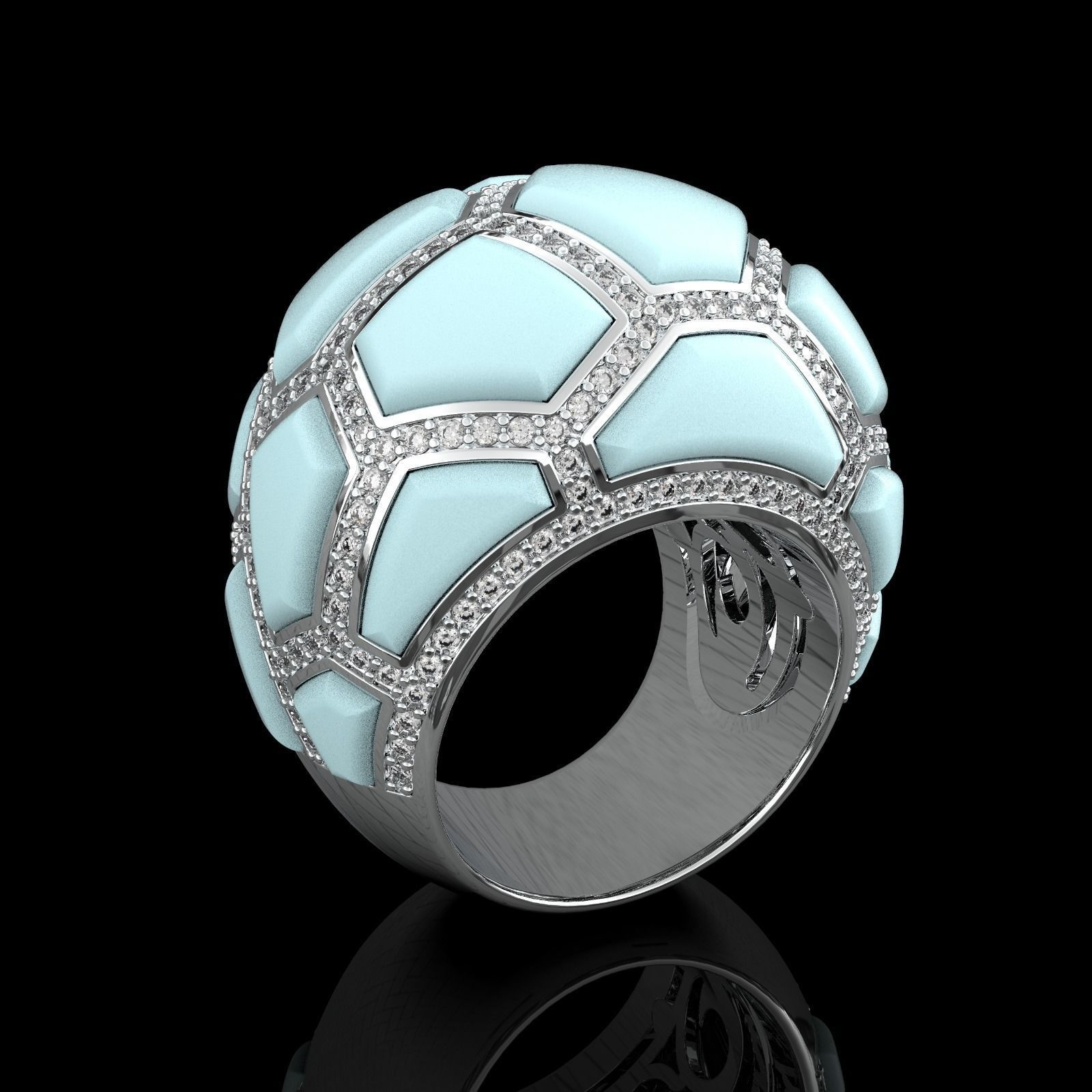 De Grisogono Ring 3D print model_3