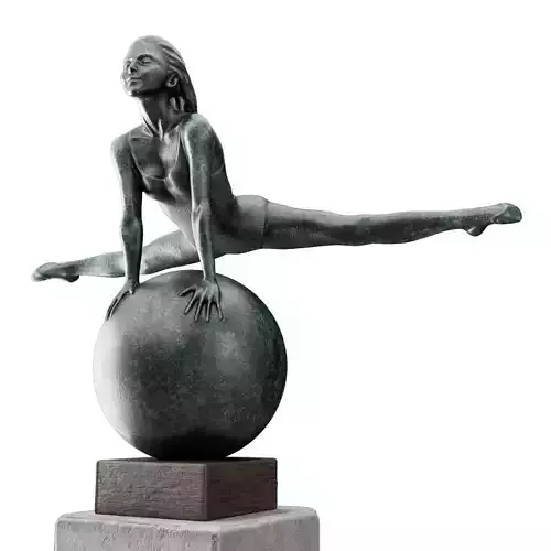 Gymnastic girl on the ball