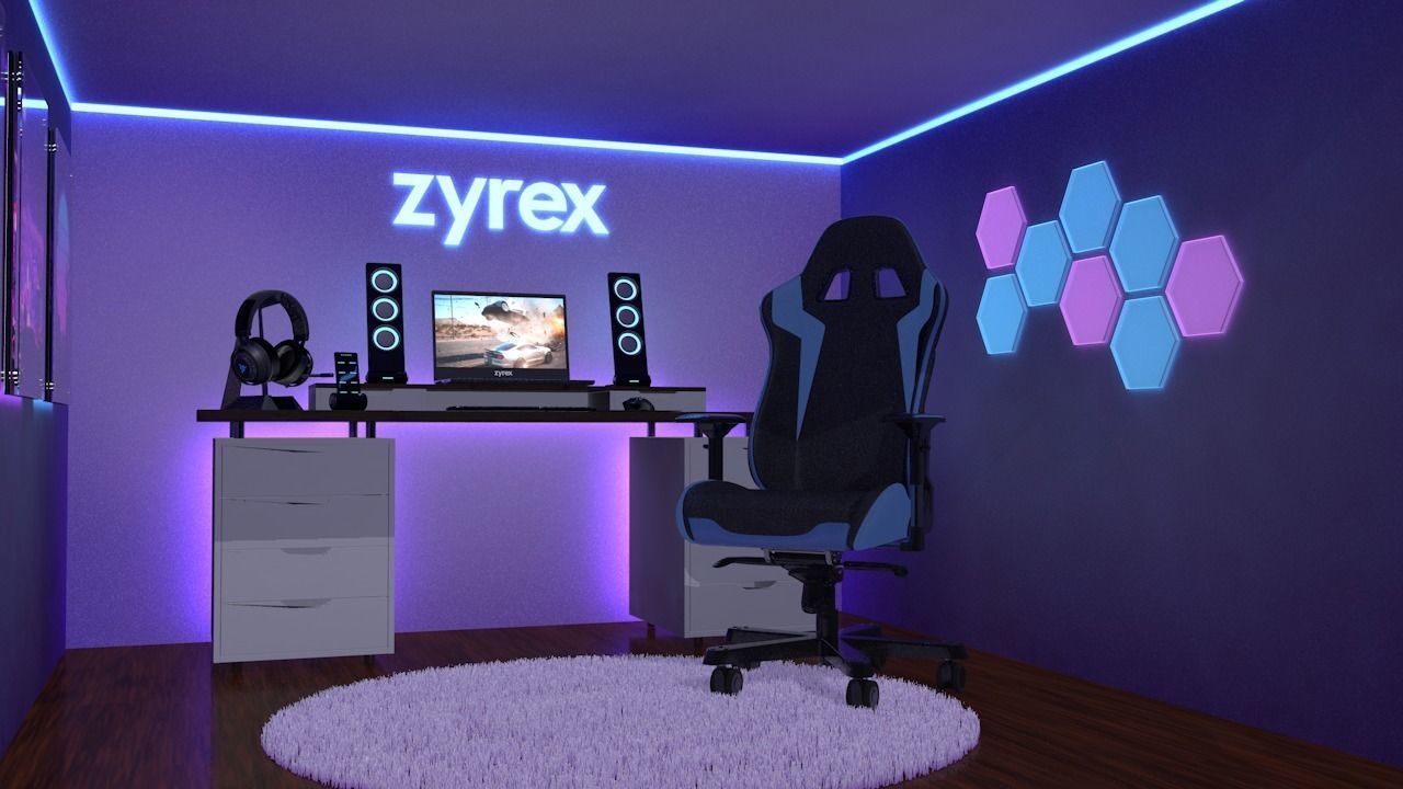 Laptop Gaming Room 3D model_1