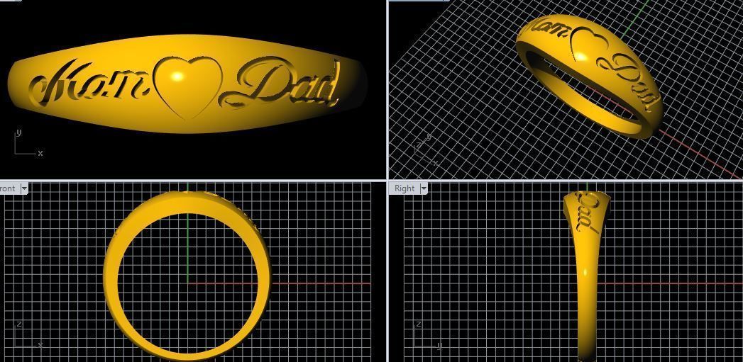 ladies ring 3dm file 3D print model_4