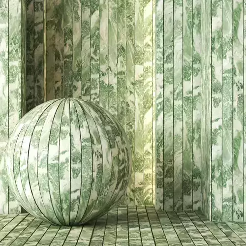 Green Decorative Stone Wall Texture 4K - Seamless