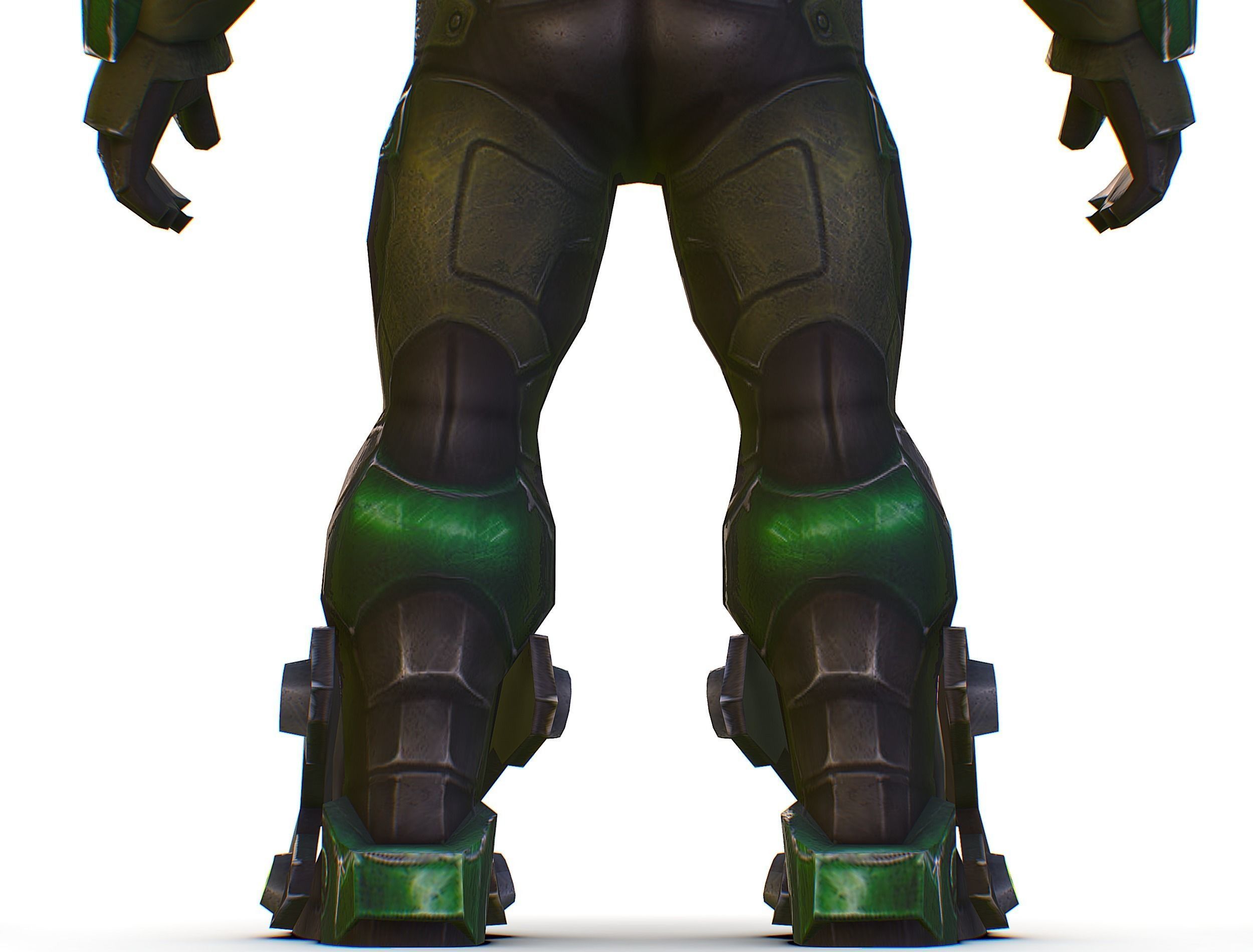 Cartoon Sci-Fi Cyborg Drone Sniper Soldier Low-poly 3D model_31