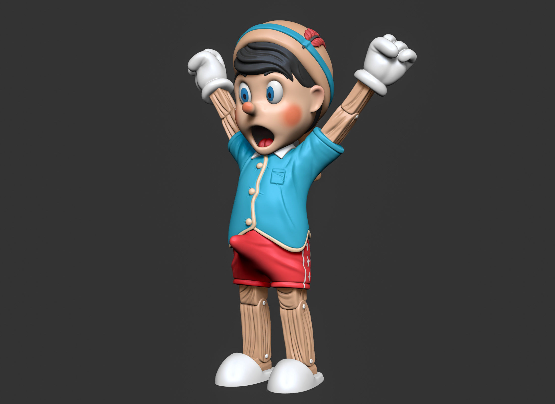 Pinocchio 3D print model_2