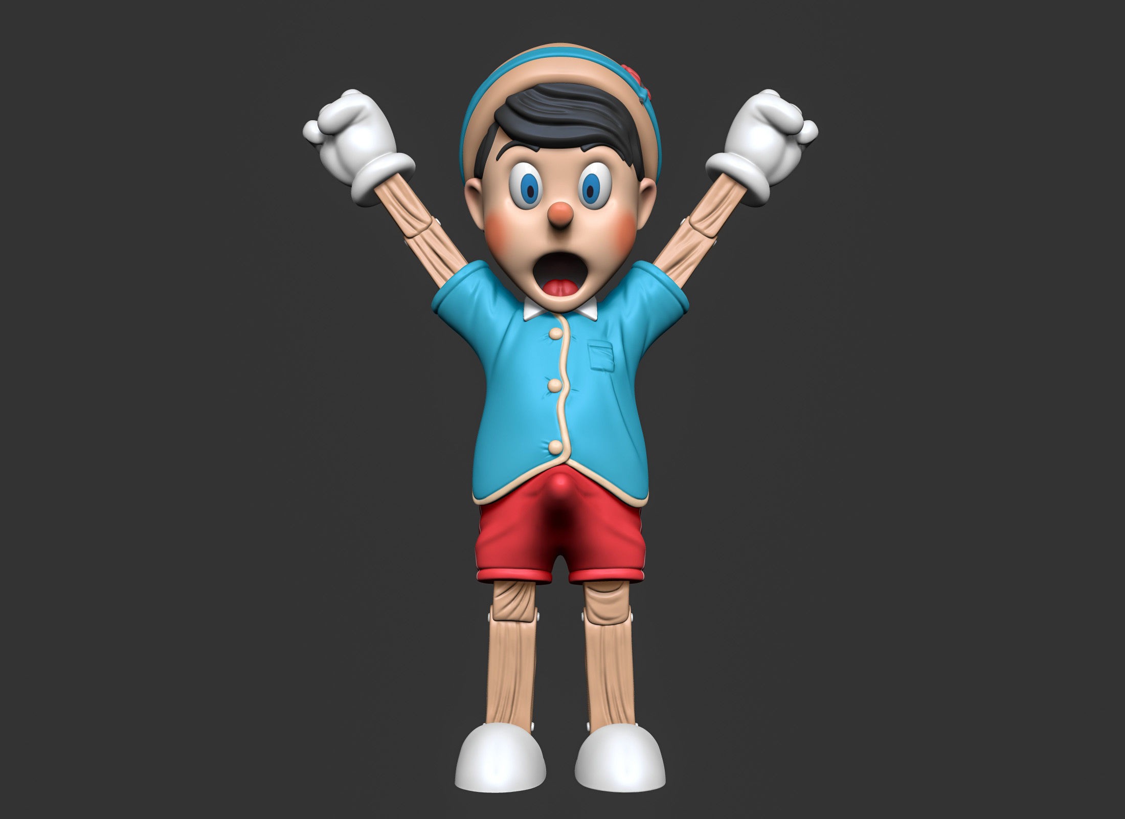Pinocchio 3D print model_1