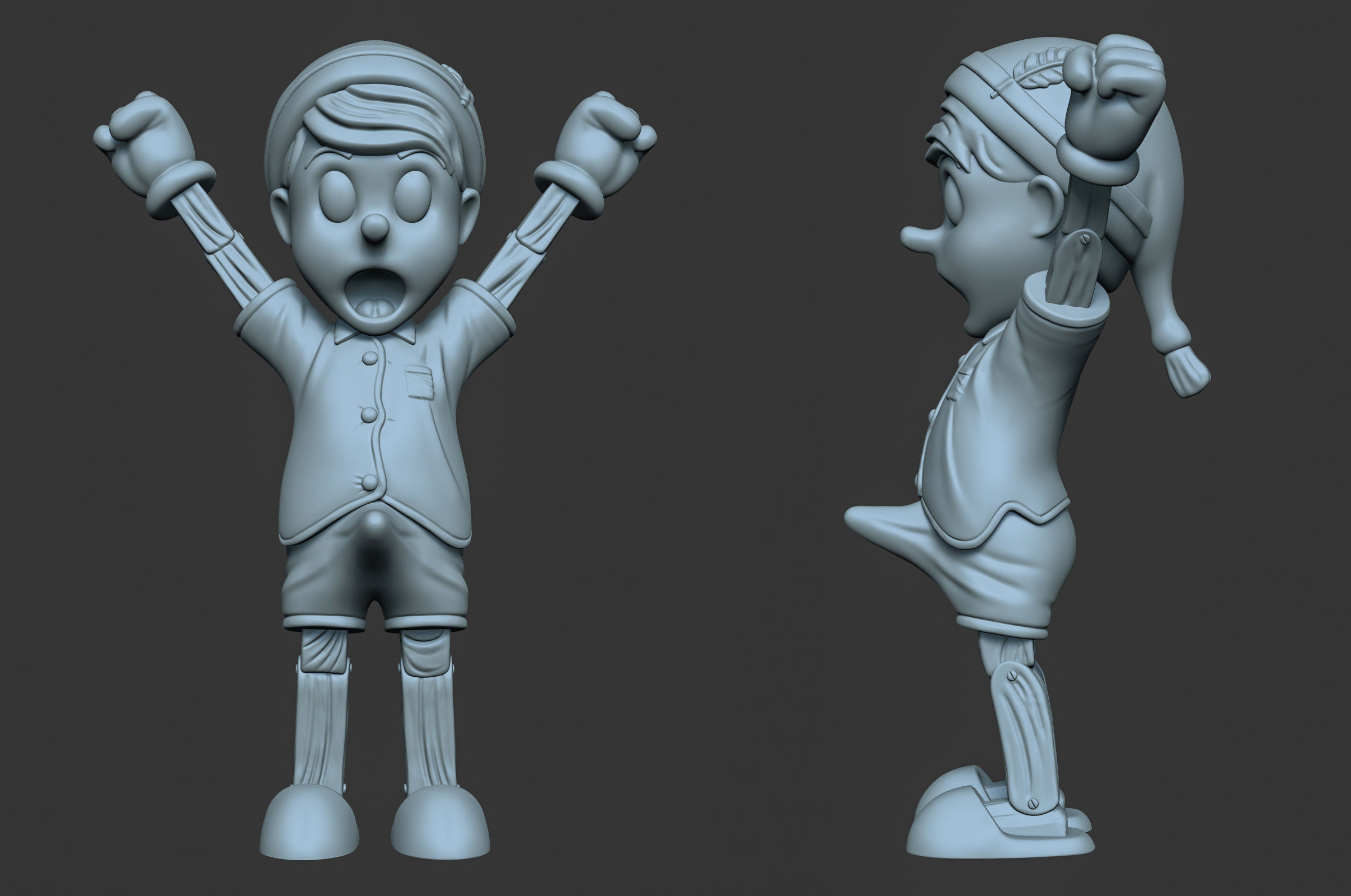 Pinocchio 3D print model_4