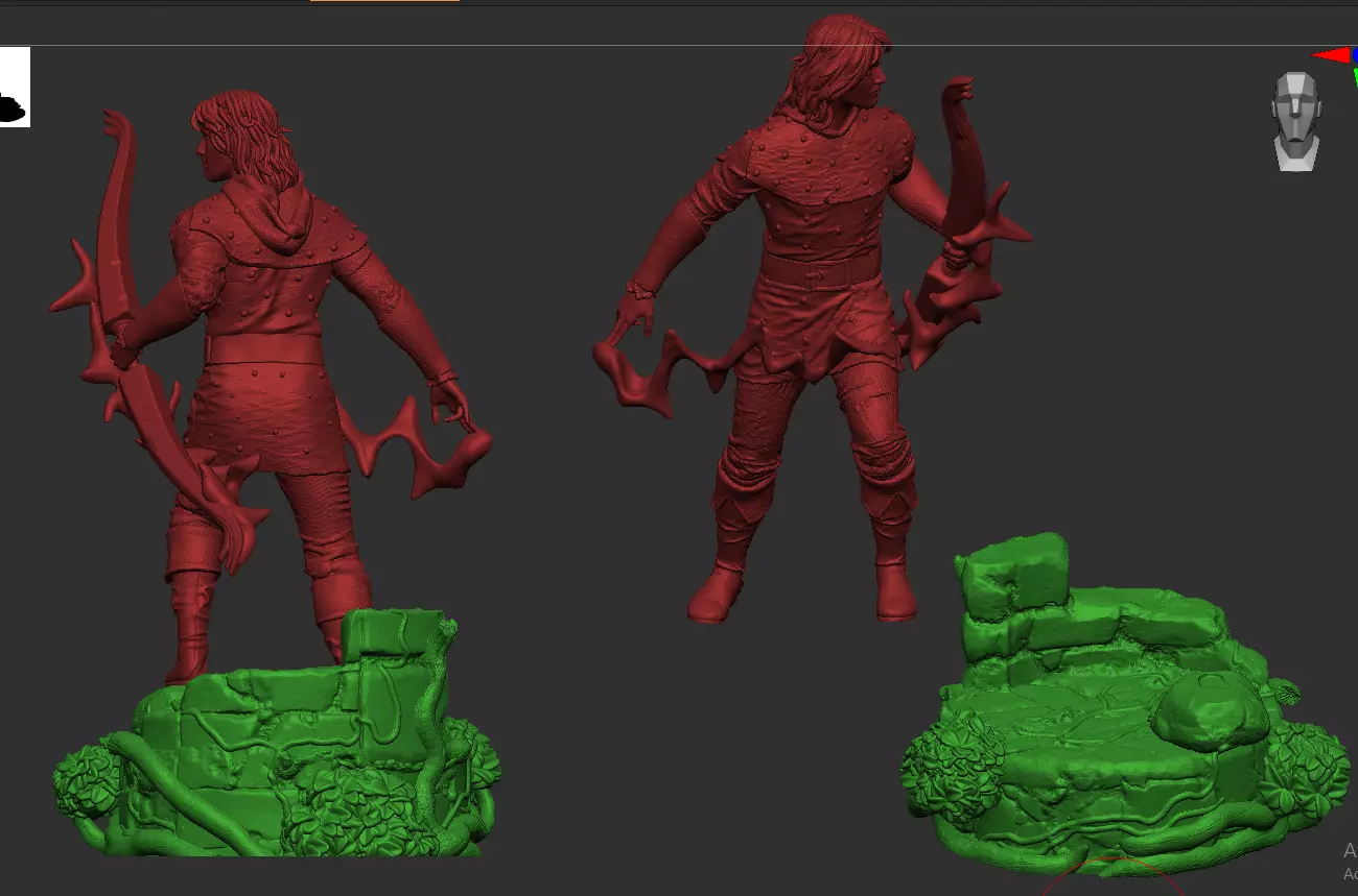 Hank - Archer DnD version BoardGame RPG 3D print model_0
