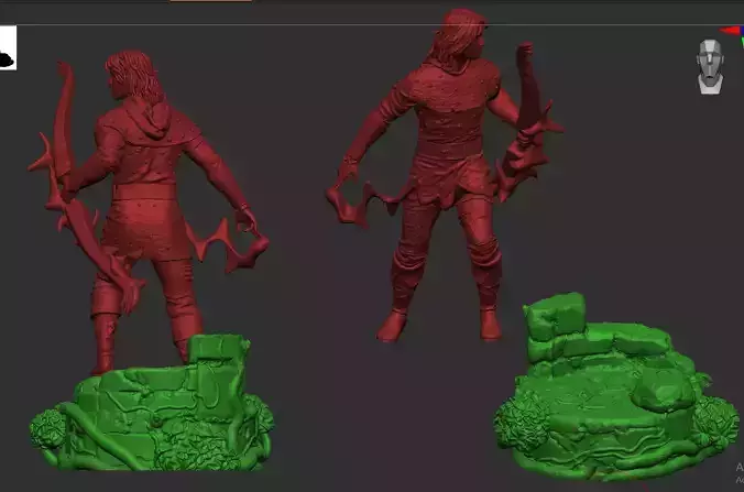 Hank - Archer DnD version BoardGame RPG 3D print model