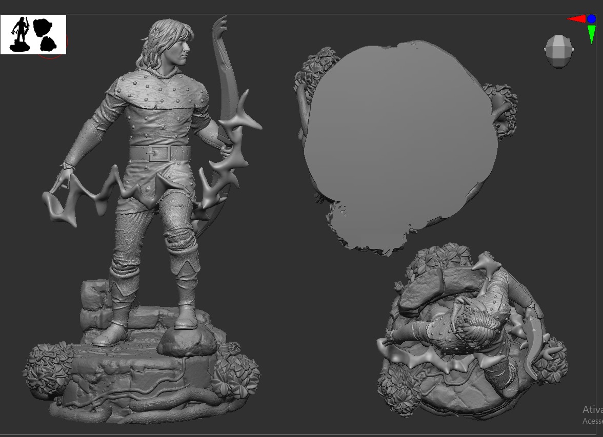 Hank - Archer DnD version BoardGame RPG 3D print model_5