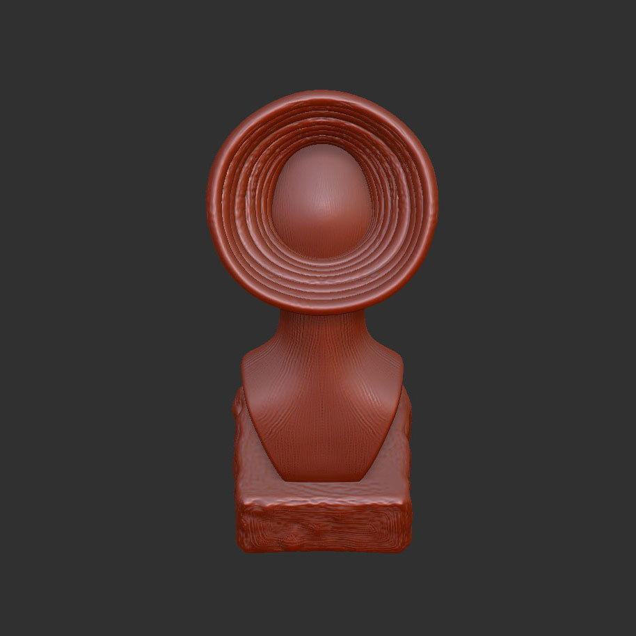 Decorative statuette- bust of an African girl 3D print model_2
