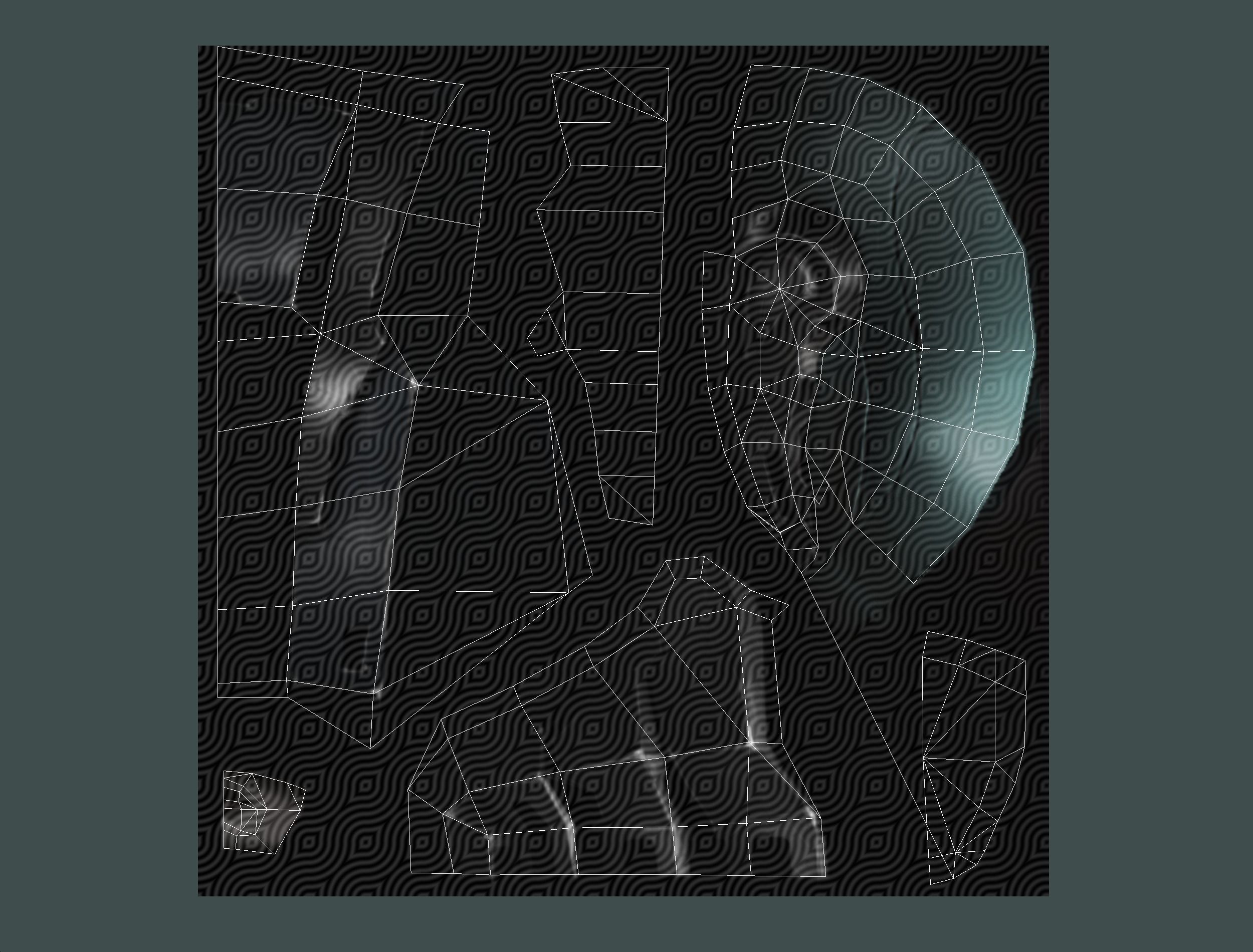 Woman Cyborg Soldier with Rifle and Pistol Low-poly 3D model_70