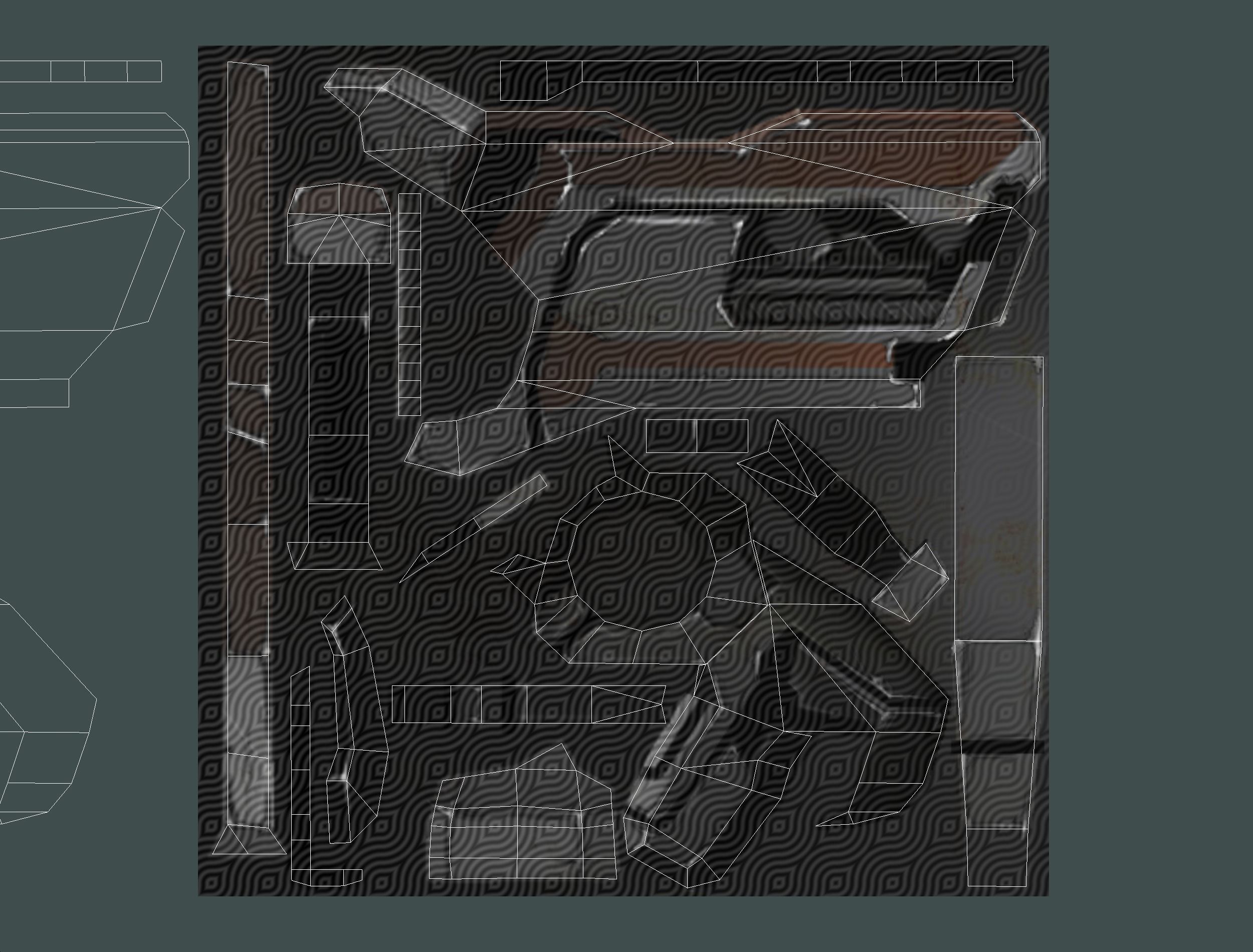 Woman Cyborg Soldier with Rifle and Pistol Low-poly 3D model_71