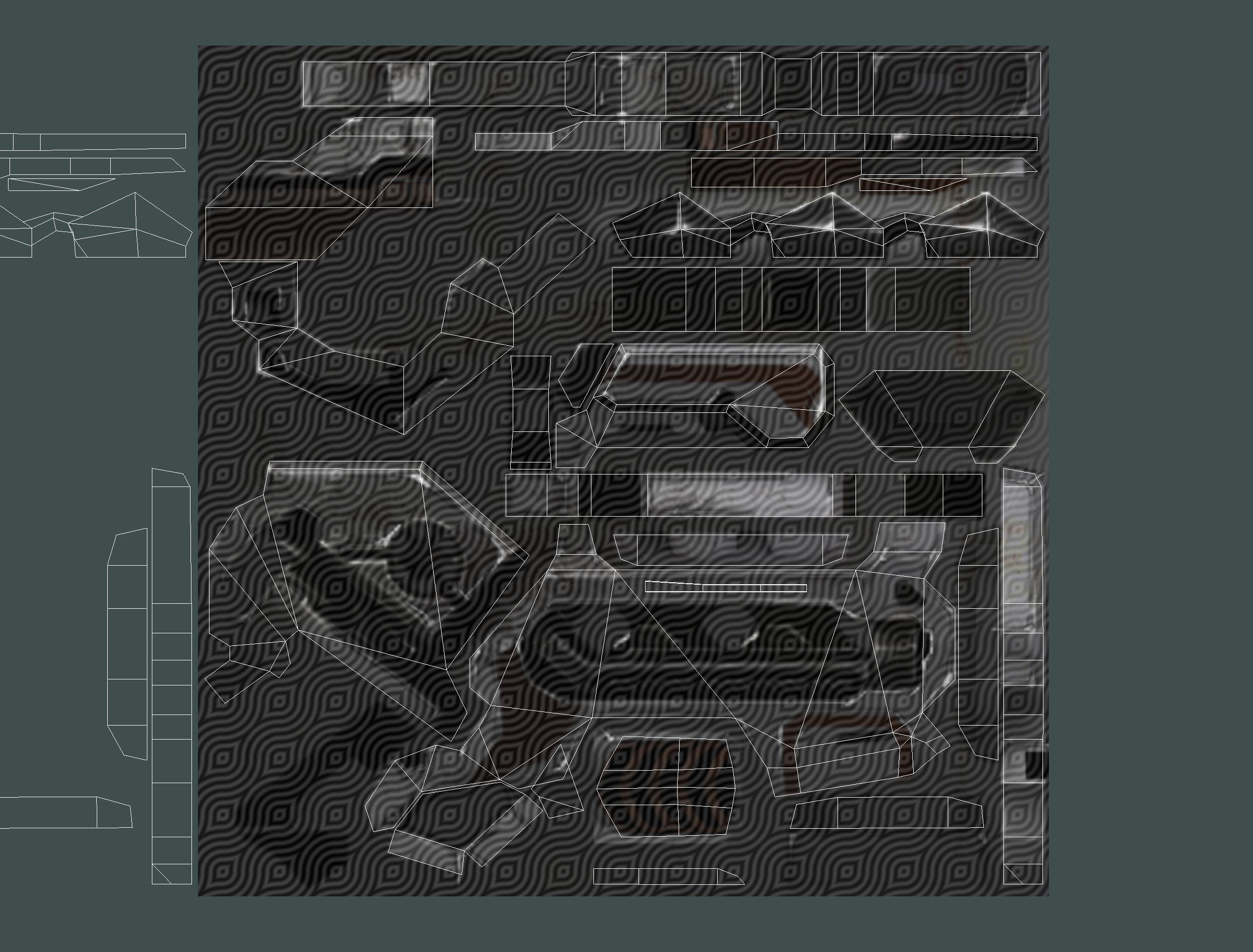 Woman Cyborg Soldier with Rifle and Pistol Low-poly 3D model_72