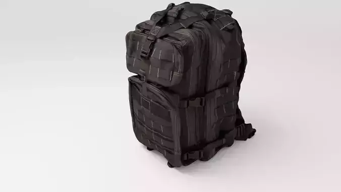Black Tactical military backpack for soldiers