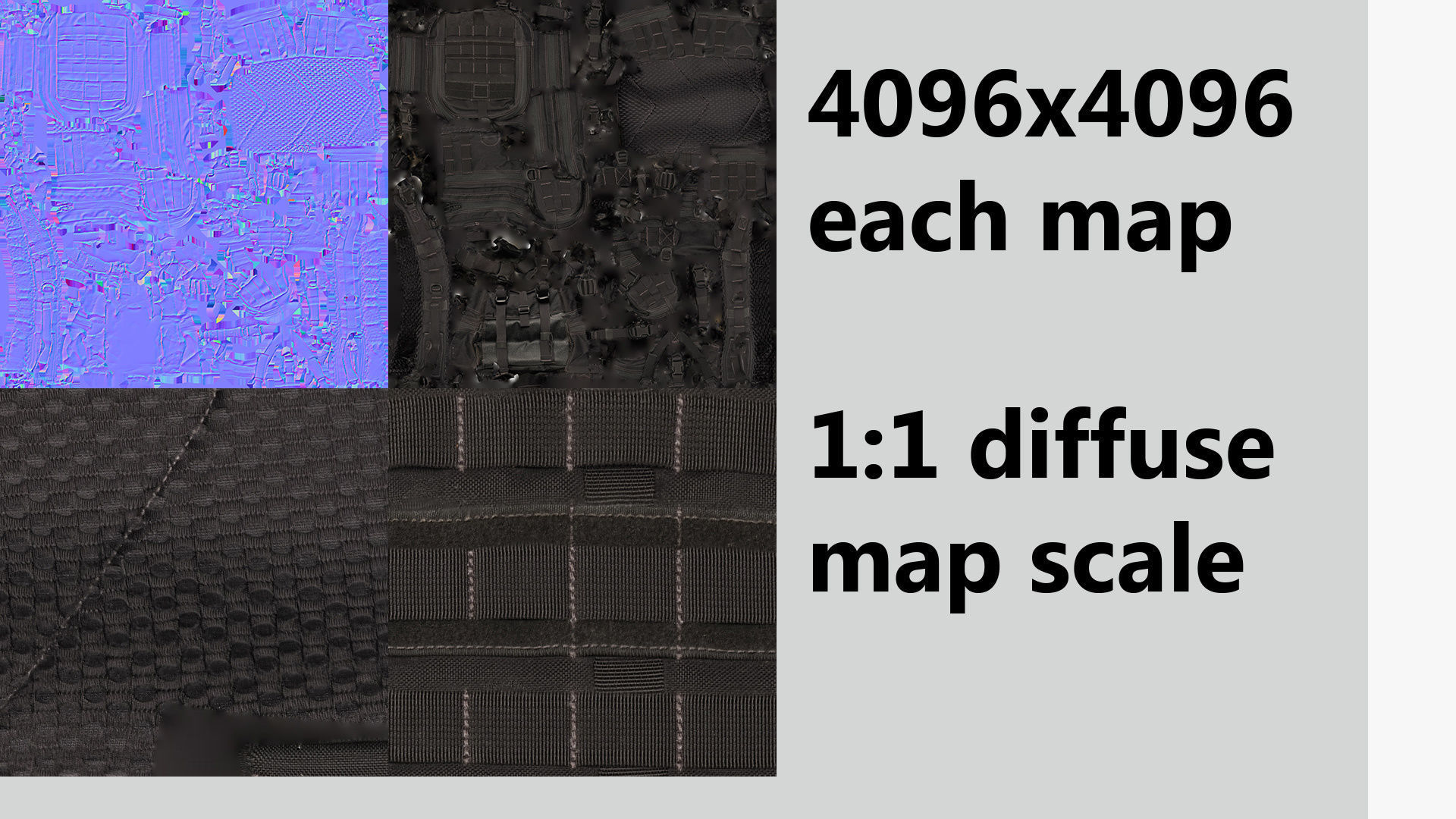 Black Tactical military backpack for soldiers 3D model_7