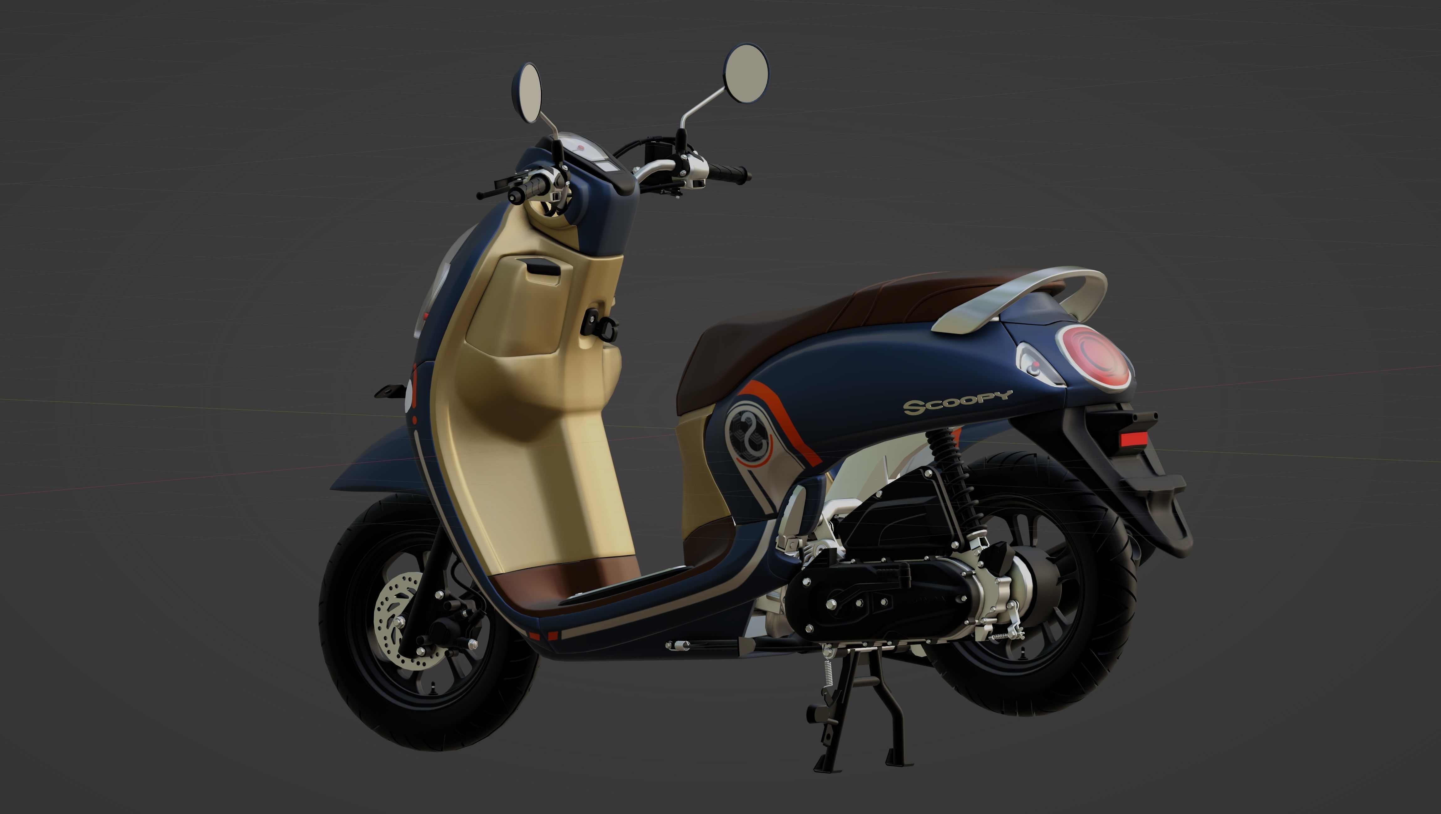Scoopy New 2021 Low-poly 3D model_6