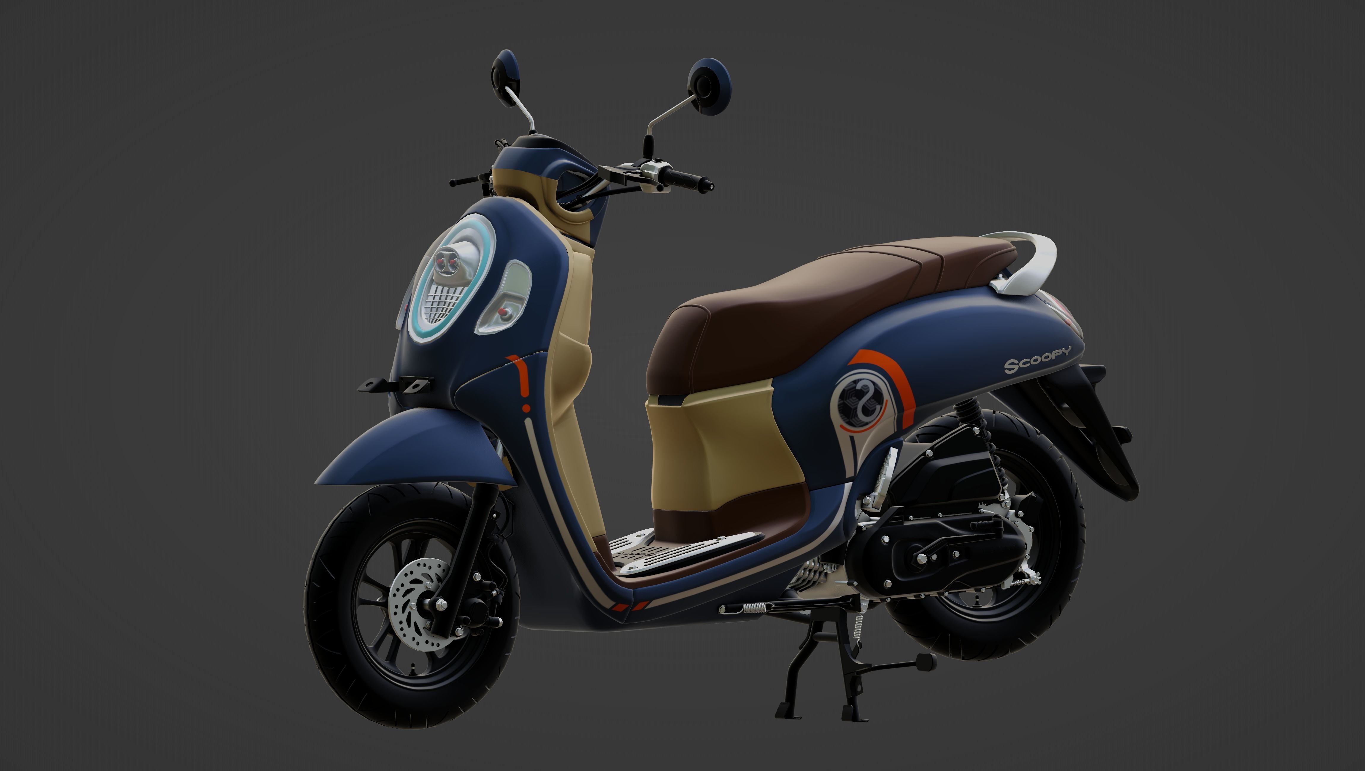 Scoopy New 2021 Low-poly 3D model_4