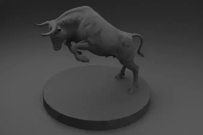 Angry bull 3D print model