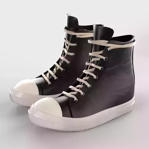 Rick Owens Ramones Sneakers - 3D Model 3D model