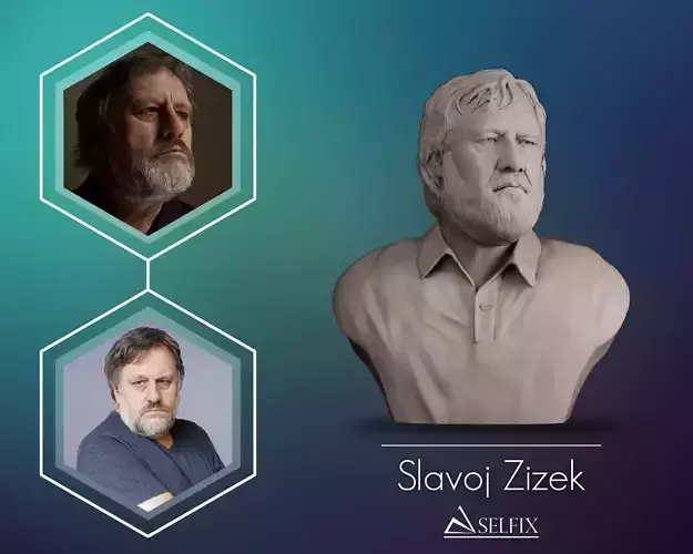 Slavoj Zizek bust 3D print model