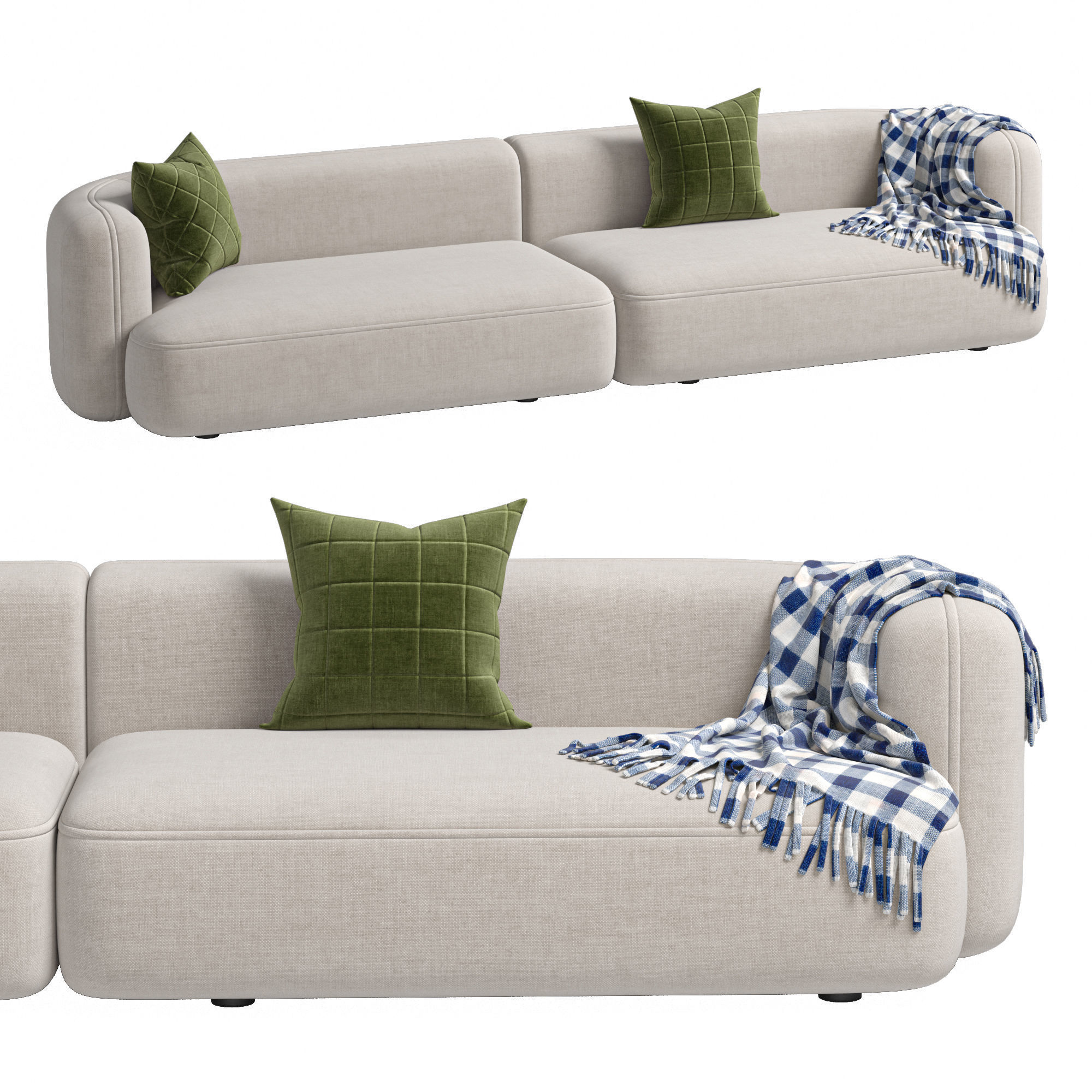 Sofa ROYALTY 2 0 by Luzaro Configuration 3 3D model_3