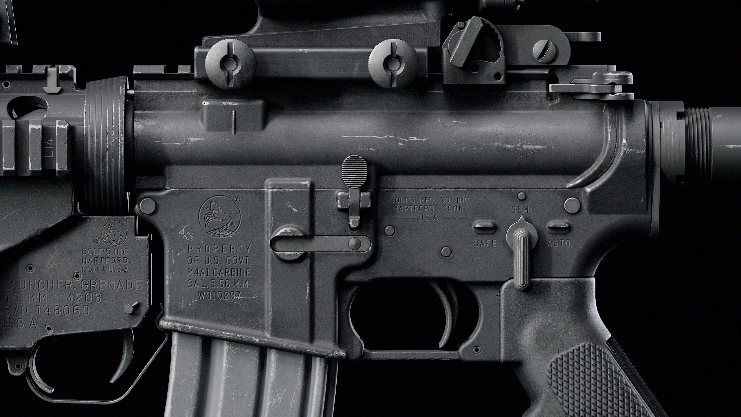 M4-M203 Low-poly 3D model_15