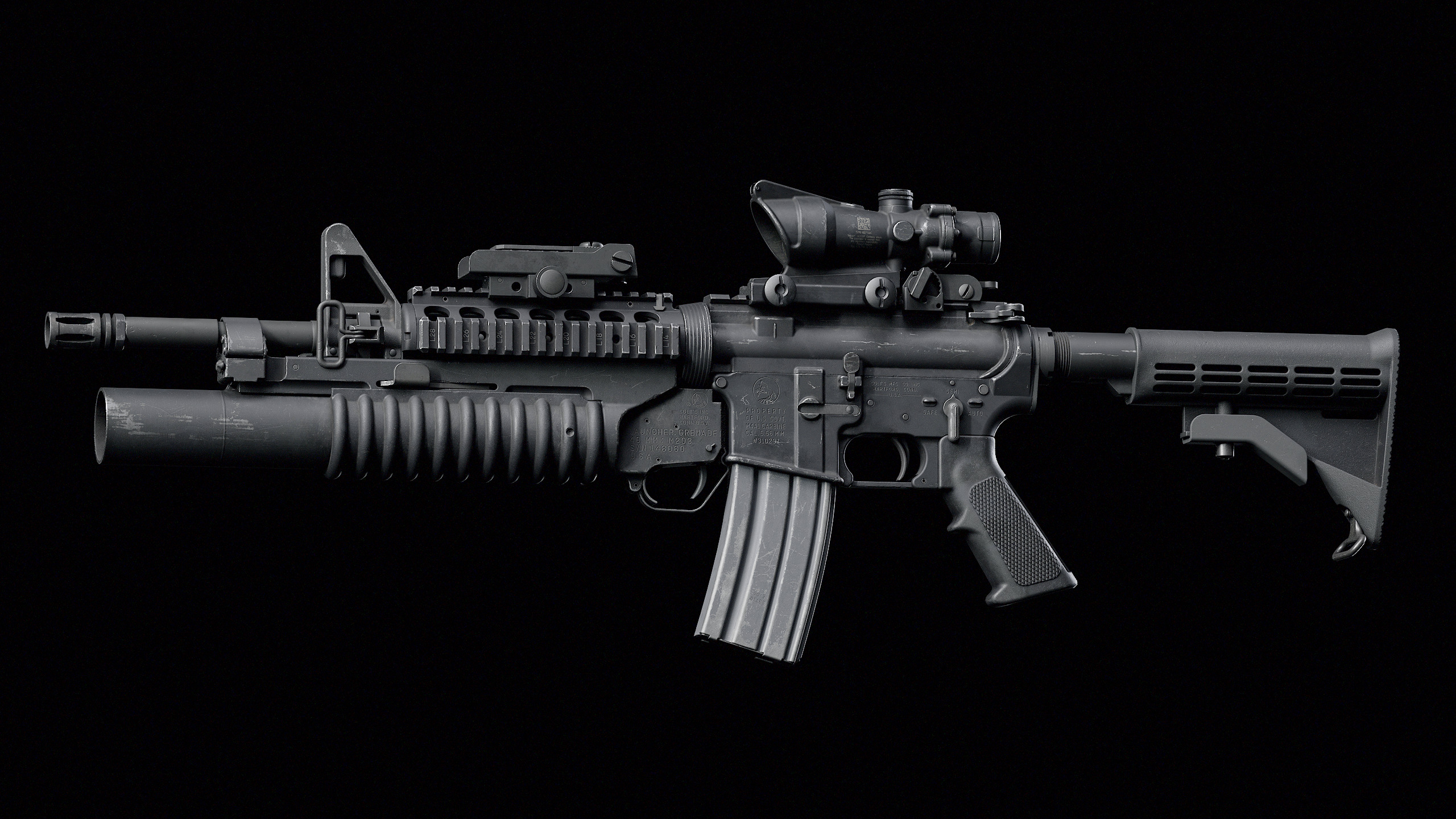 M4-M203 Low-poly 3D model_10