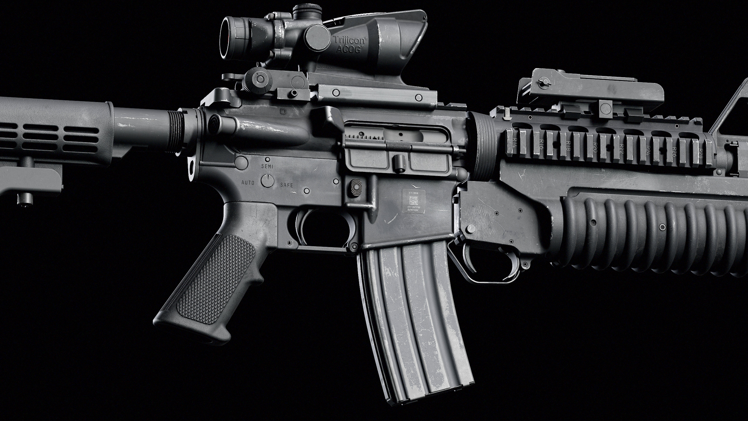 M4-M203 Low-poly 3D model_6