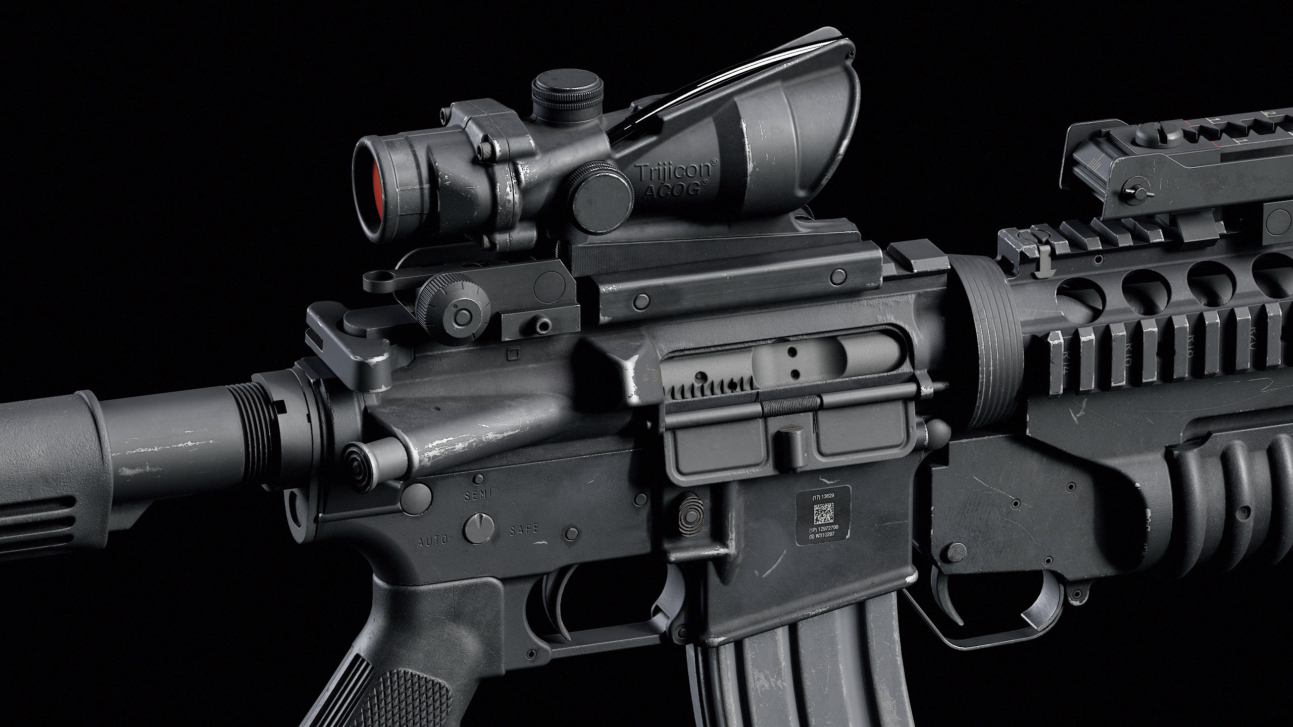 M4-M203 Low-poly 3D model_4