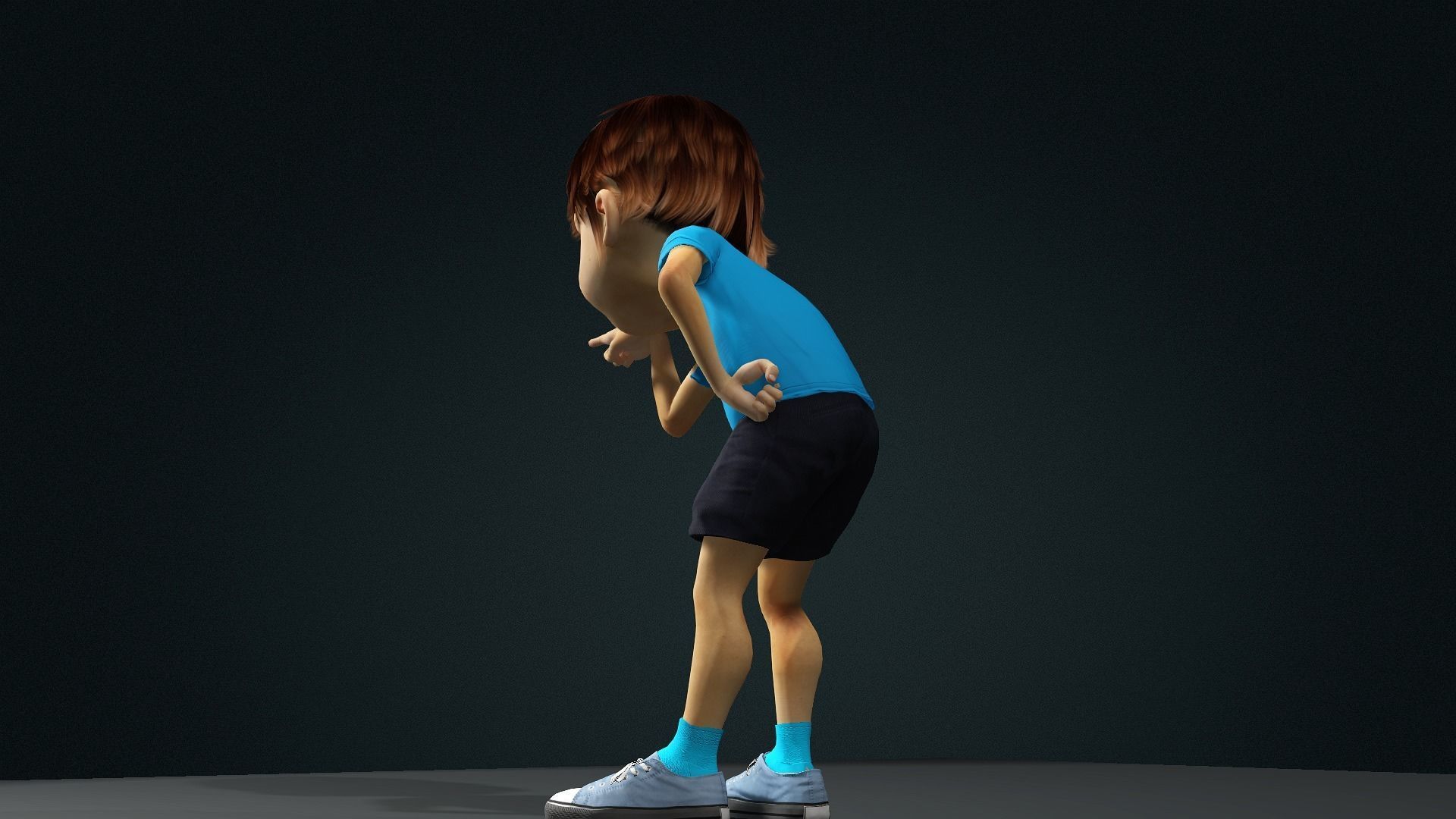 Cartoon boy 3D model_7
