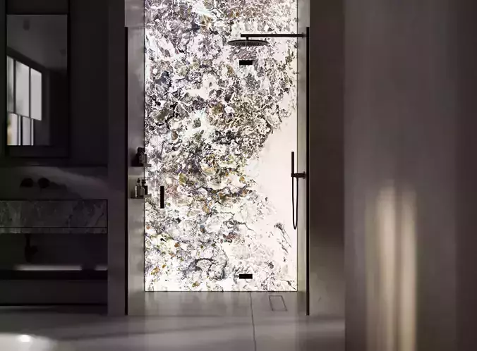 50-06-Shower Bathrooms Backsplash Wall Lights