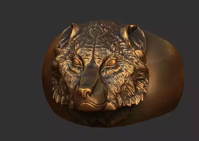 ring wolf head